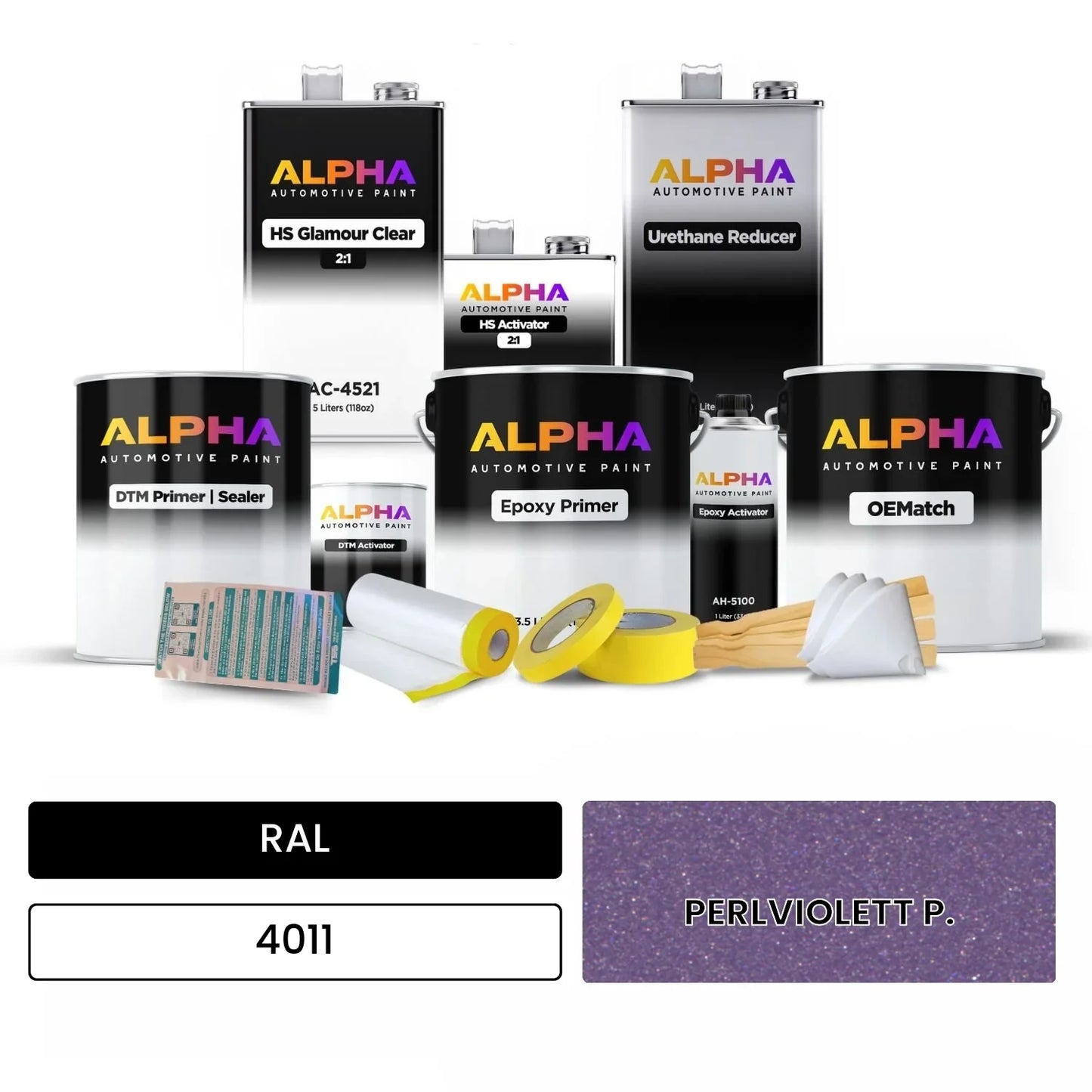 RAL PERLVIOLETT P. 4011 OEMatch Vehicle Paint Kit