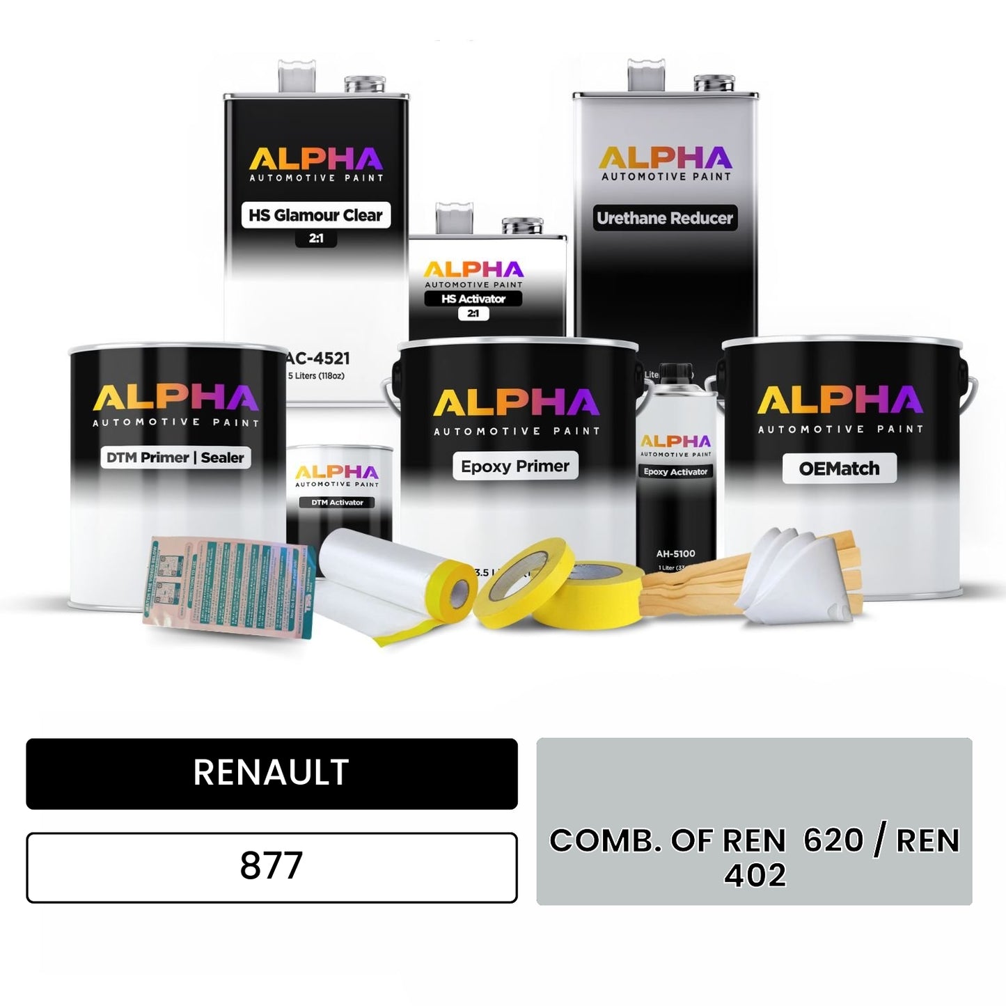 RENAULT COMB. OF REN 620 / REN 402 877 OEMatch Vehicle Paint Kit