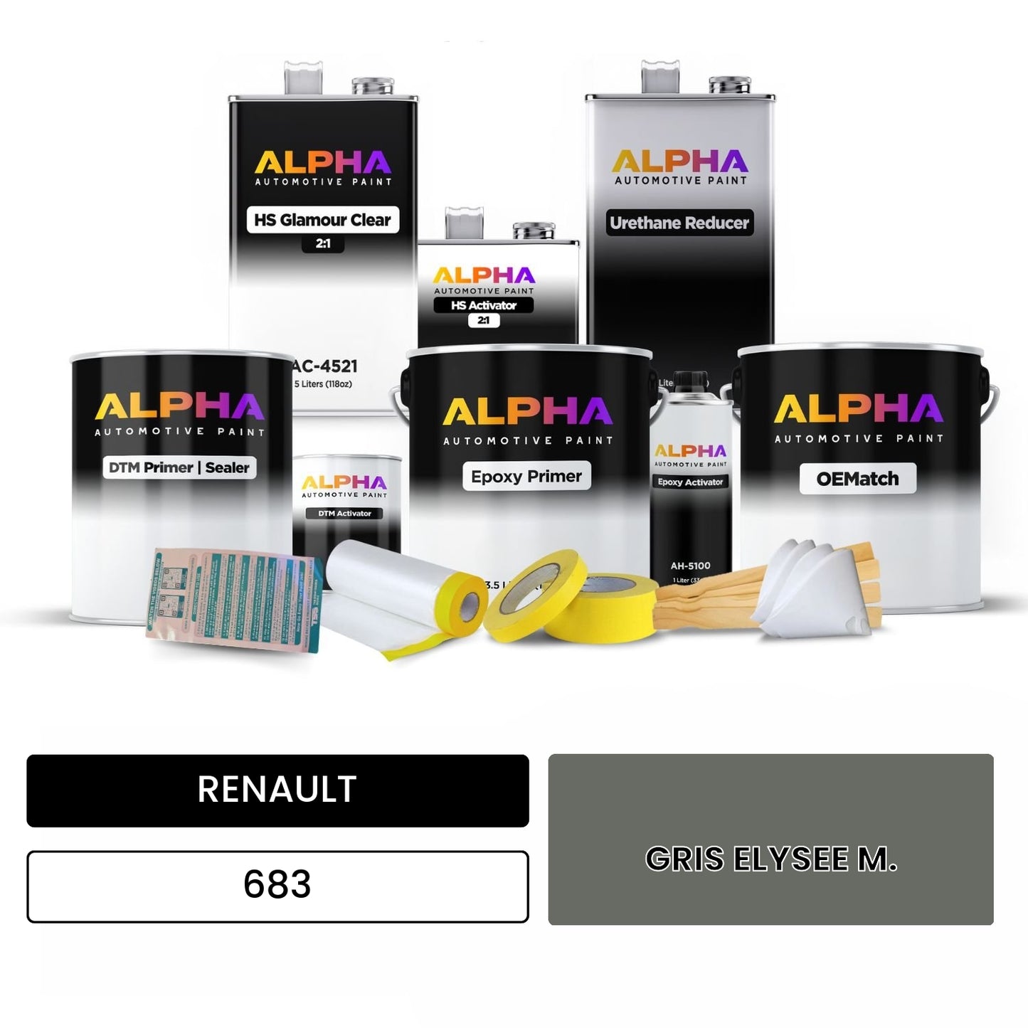 RENAULT GRIS ELYSEE M. 683 OEMatch Vehicle Paint Kit