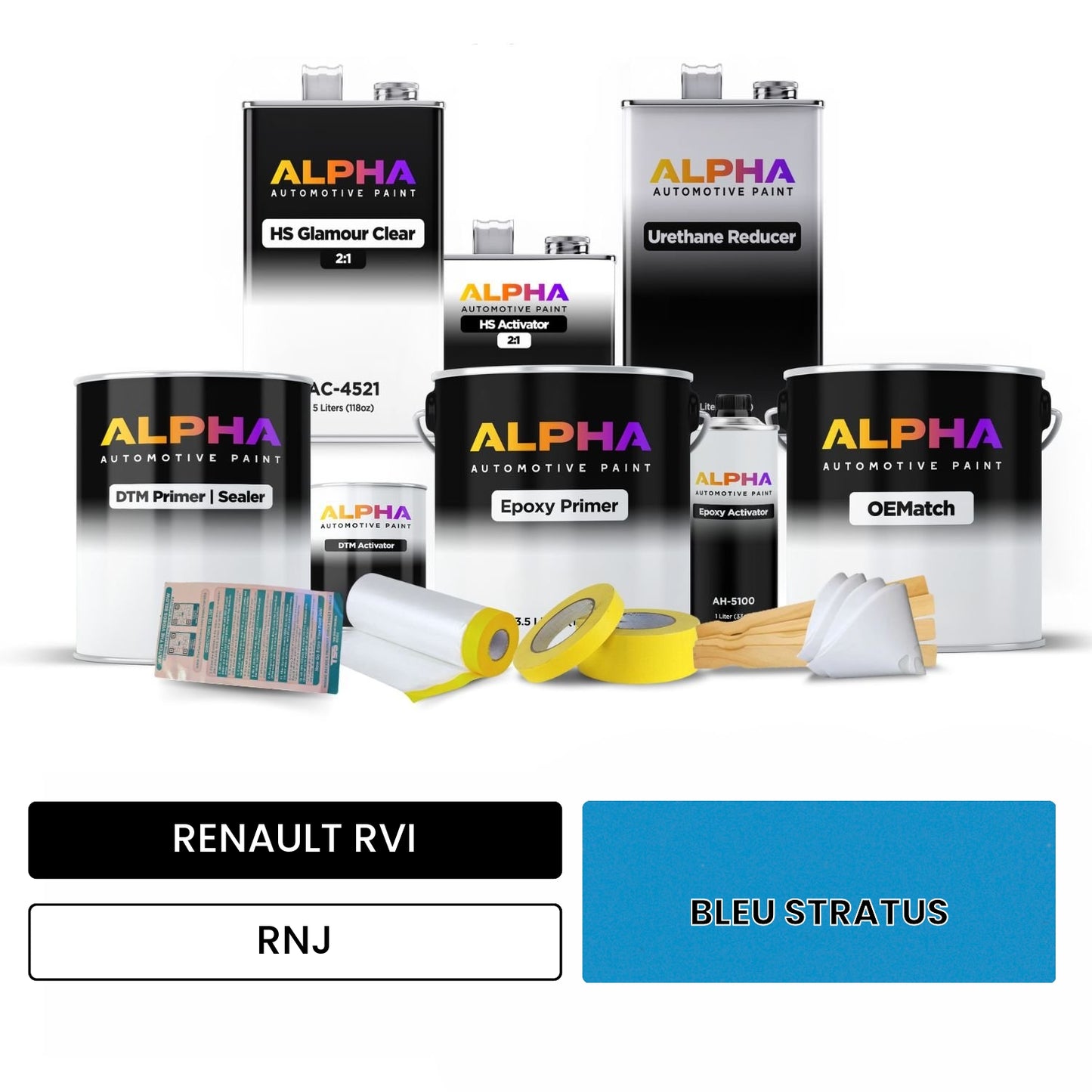 RENAULT RVI BLEU STRATUS RNJ OEMatch Vehicle Paint Kit