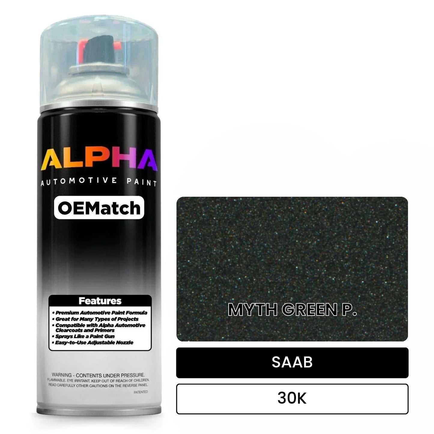 SAAB MYTH GREEN P. 30K OEMatch Spraycan