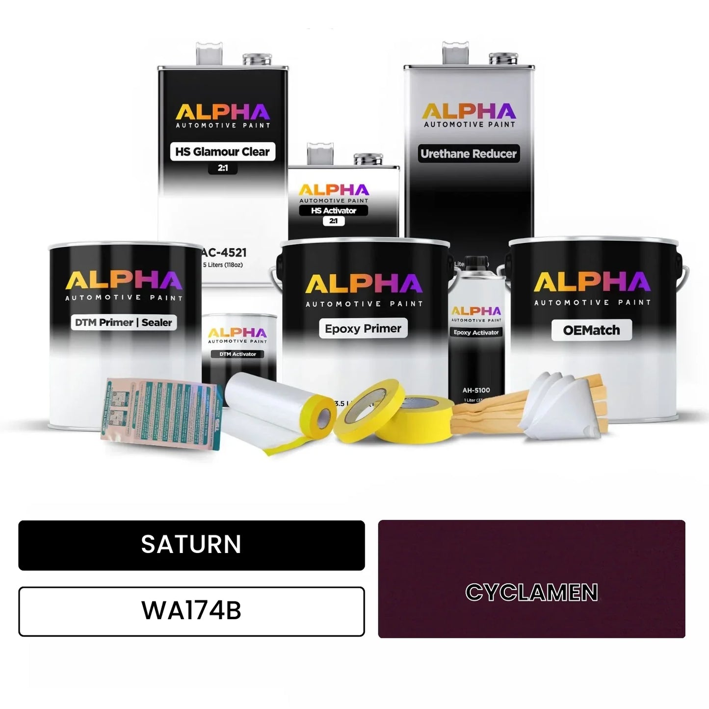 SATURN CYCLAMEN WA174B OEMatch Vehicle Paint Kit