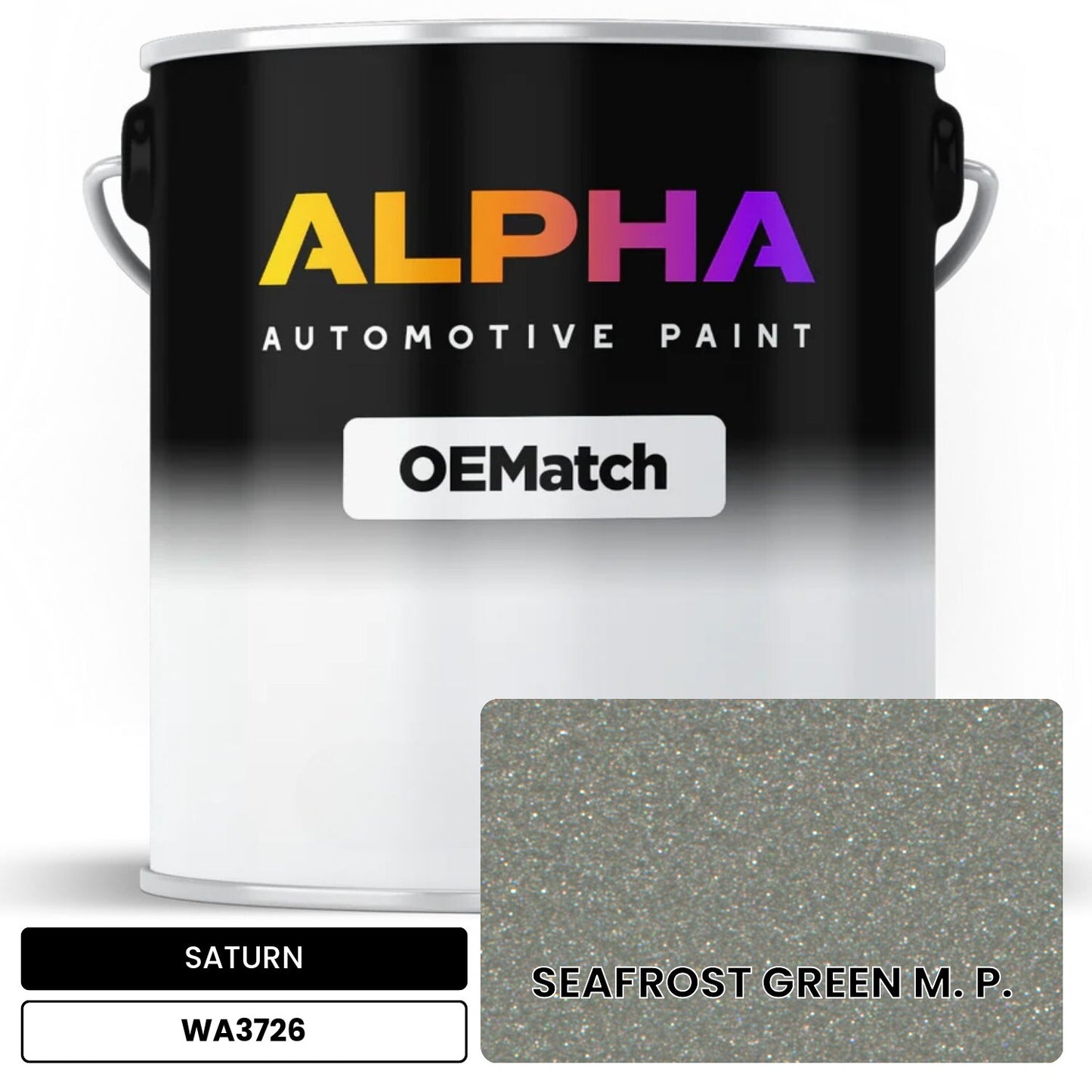 SATURN SEAFROST GREEN M. P. WA3726 OEMatch Basecoat