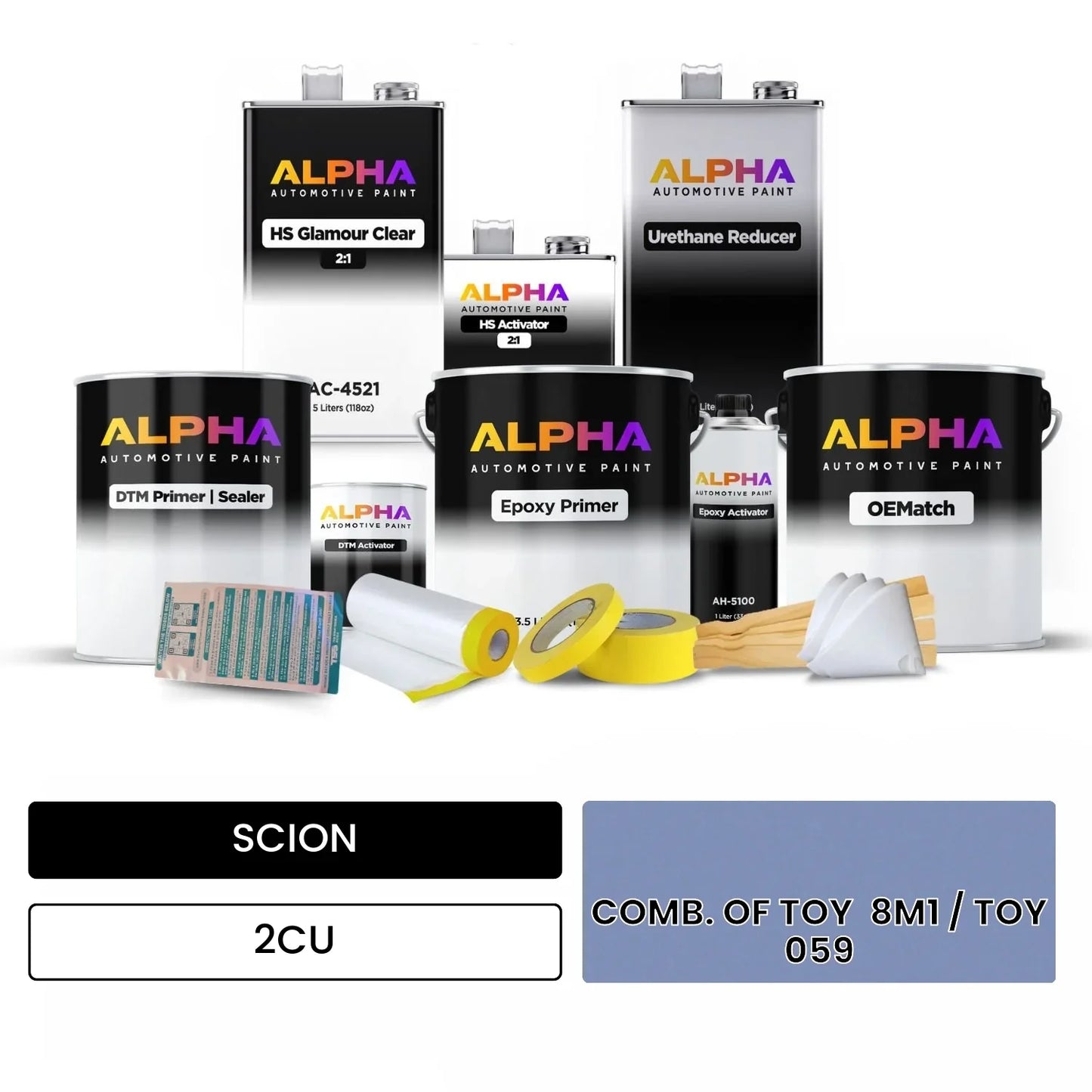 SCION COMB. OF TOY 8M1 / TOY 059 2CU OEMatch Vehicle Paint Kit