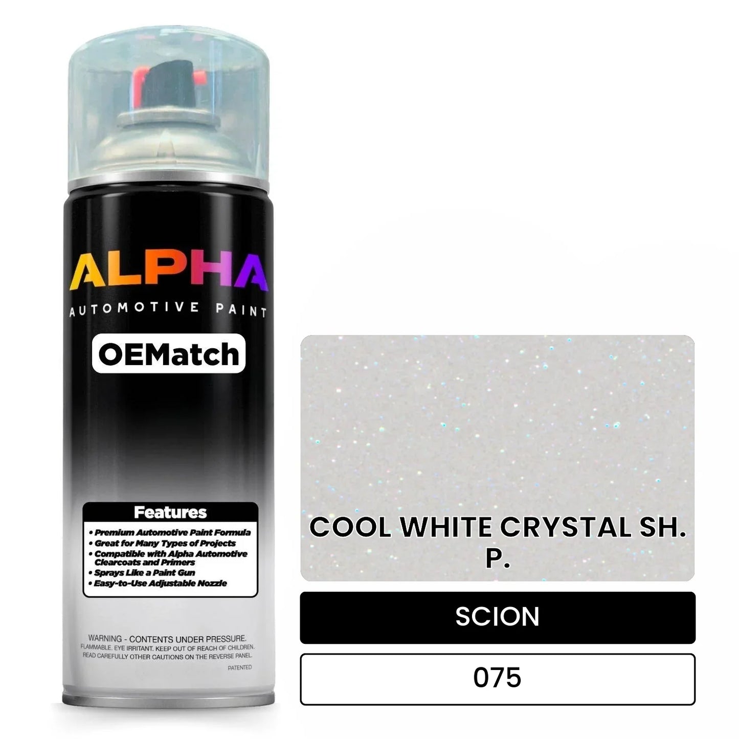 SCION COOL WHITE CRYSTAL SH. P. 075 OEMatch Spraycan