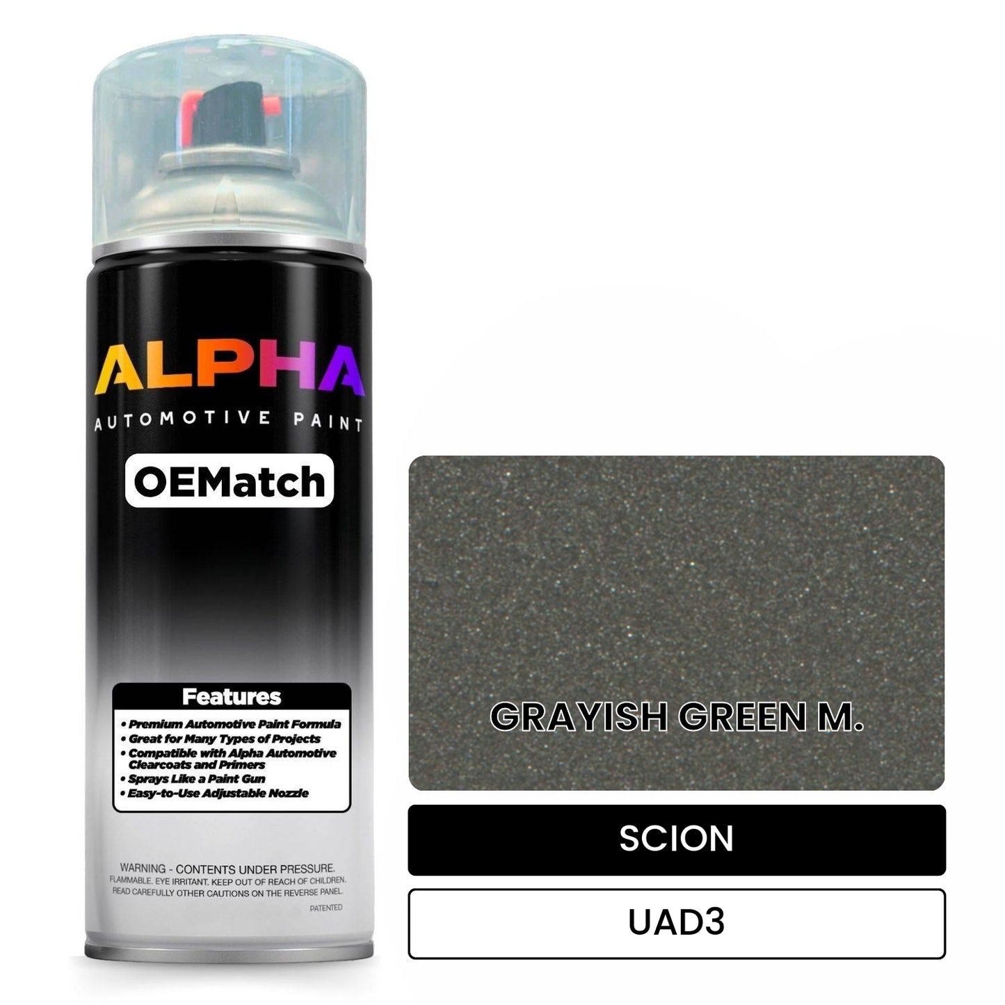 SCION GRAYISH GREEN M. UAD3 OEMatch Spraycan