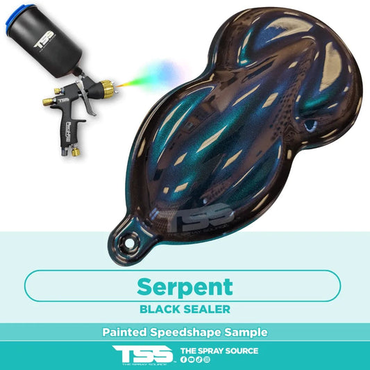 Serpent Pre-Sprayed Speedshape Paint Sample (Black Ground Coat) - The Spray Source - Alpha Pigments