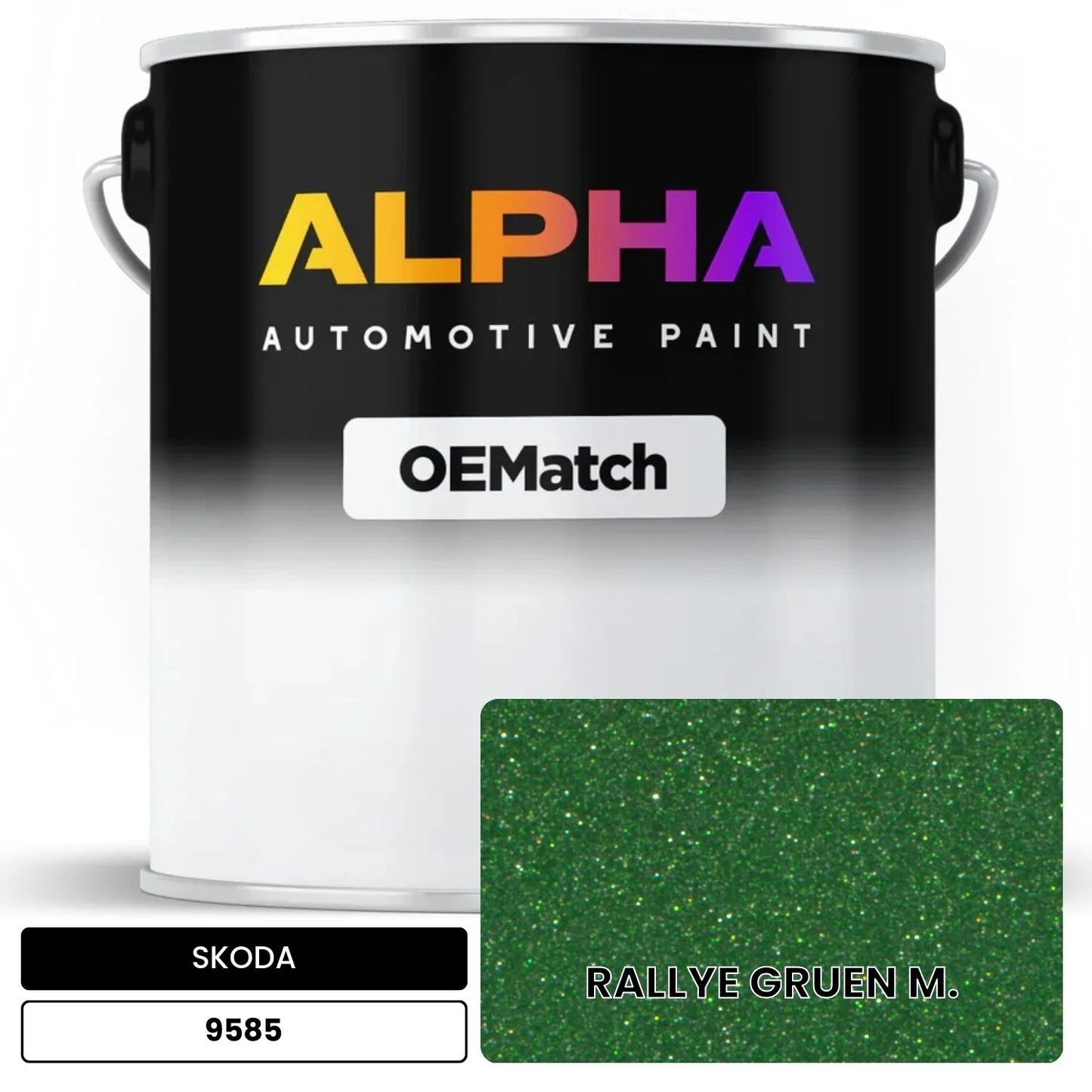 SKODA RALLYE GRUEN M. 9585 OEMatch Basecoat