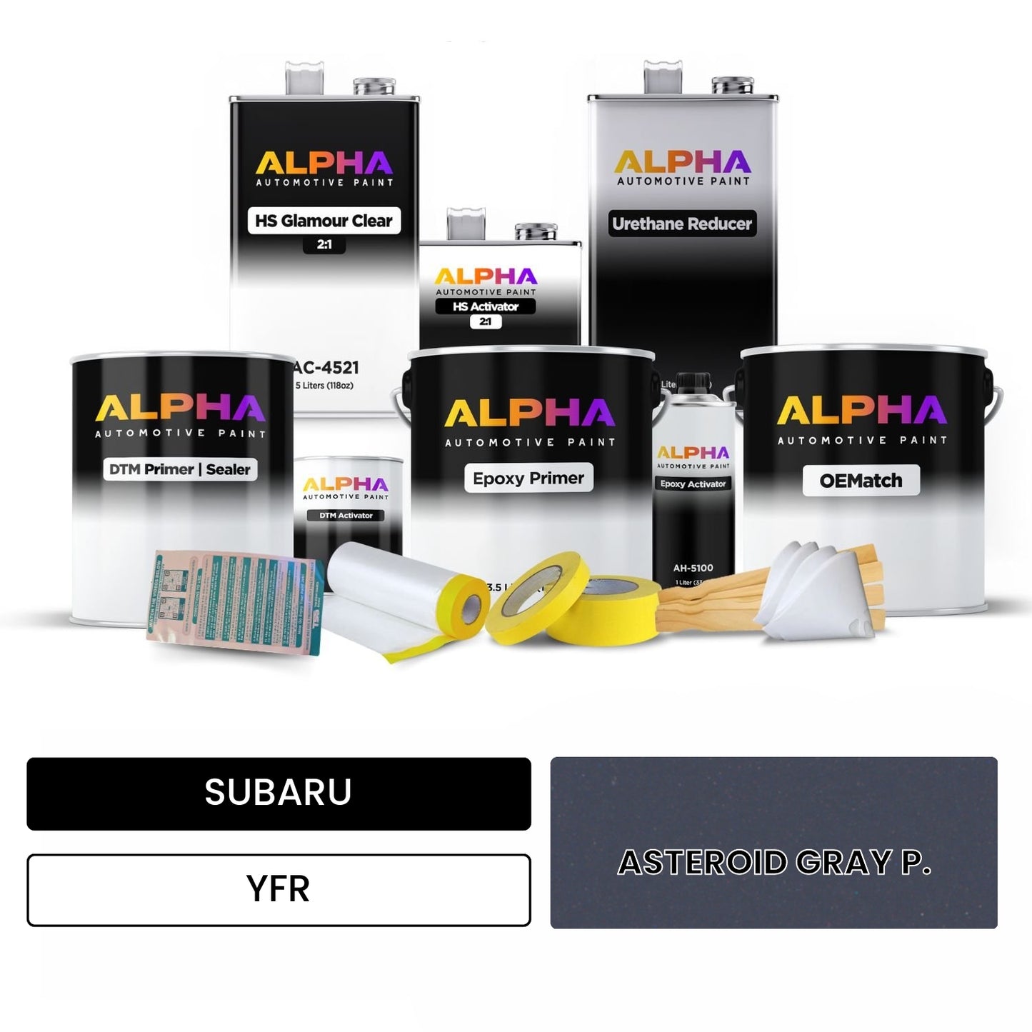 SUBARU ASTEROID GRAY P. YFR OEMatch Vehicle Paint Kit