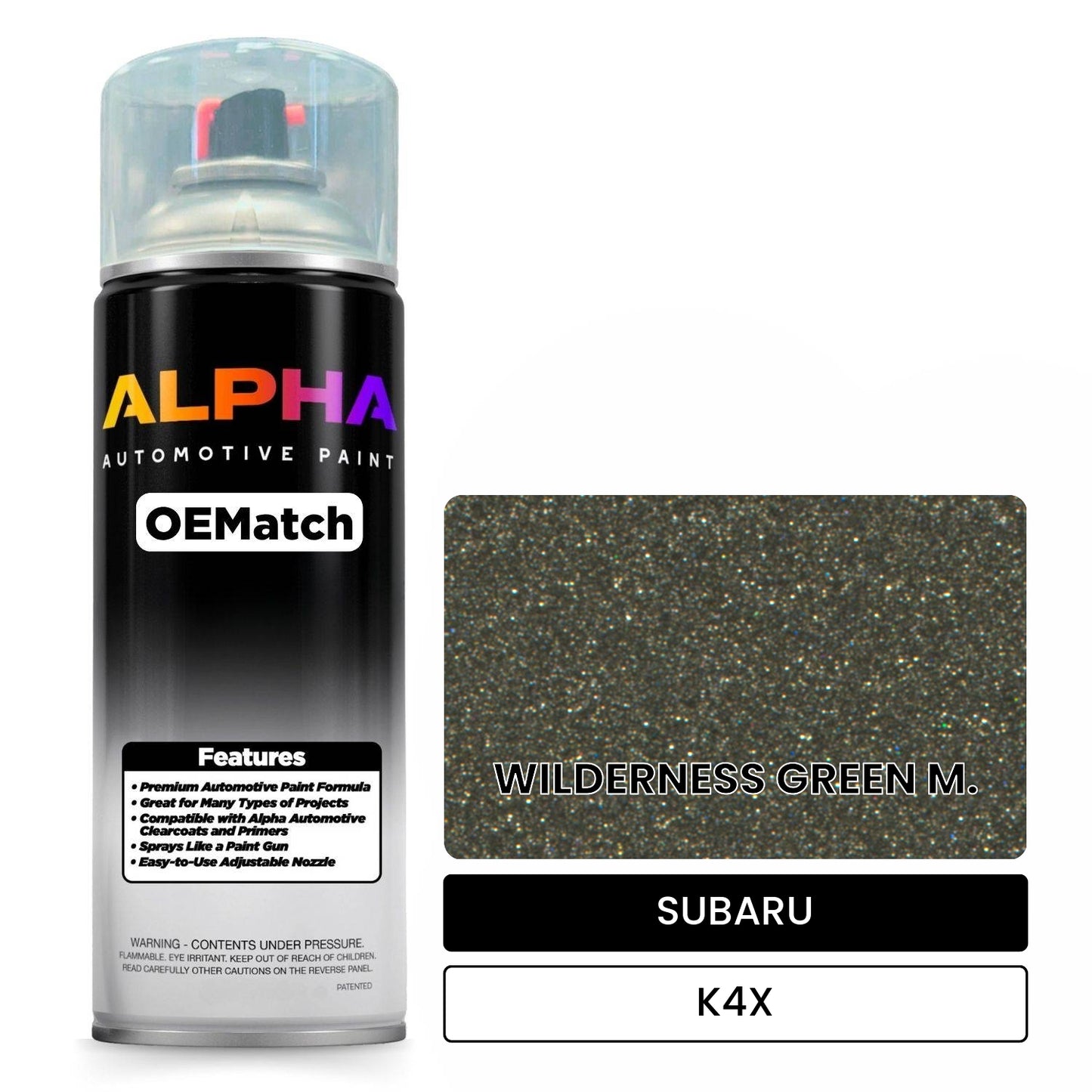 SUBARU WILDERNESS GREEN M. K4X OEMatch Spraycan