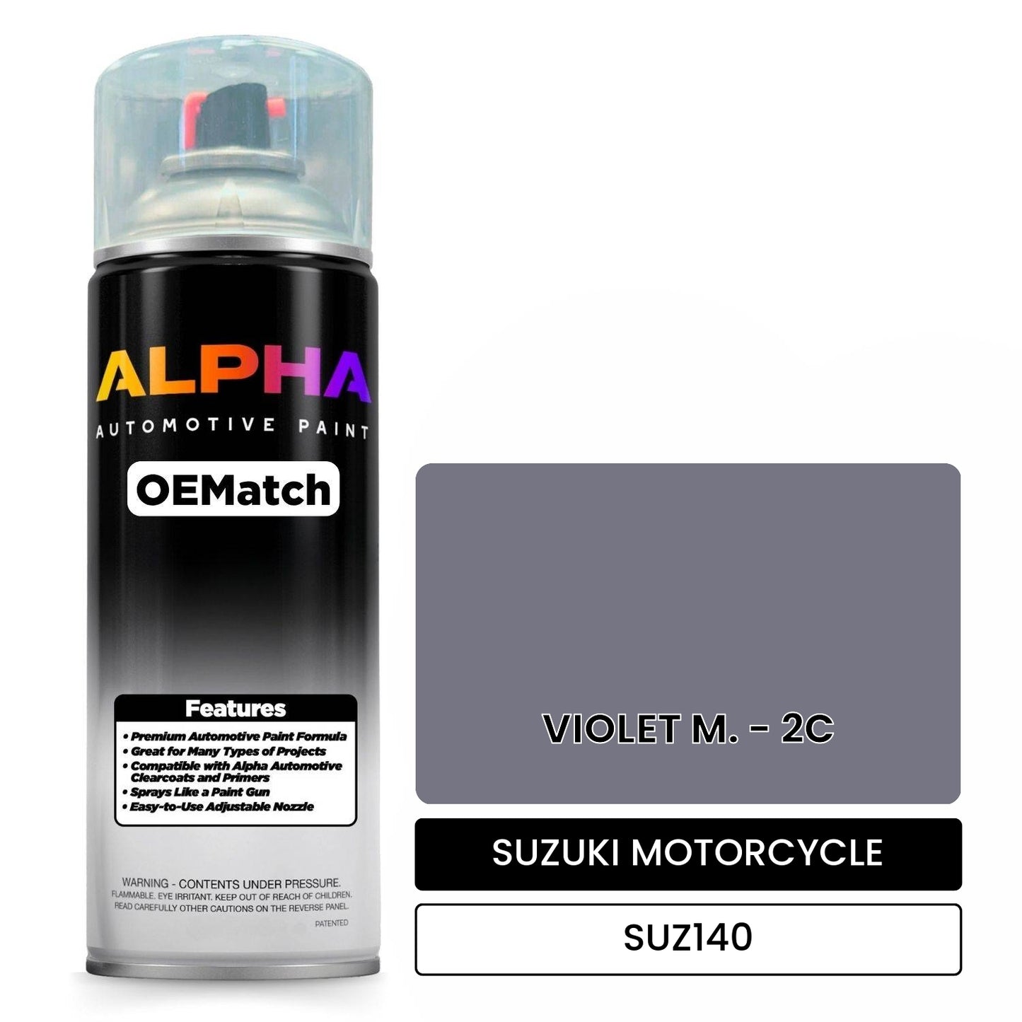 SUZUKI MOTORCYCLE VIOLET M. - 2C SUZ140 OEMatch Spraycan
