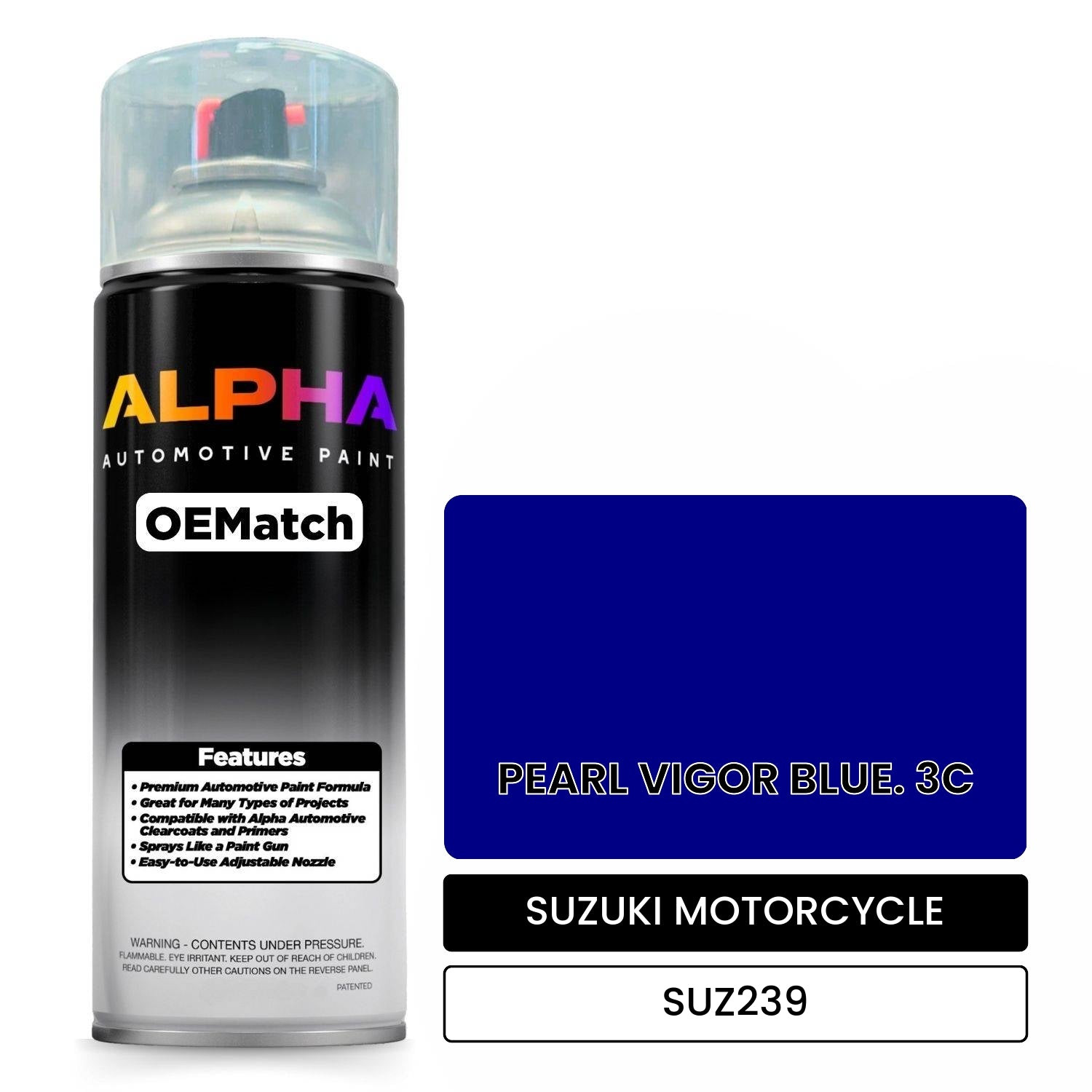 SUZUKI MOTORCYCLE PEARL VIGOR BLUE. 3C SUZ239 | OEMatch Spray Can