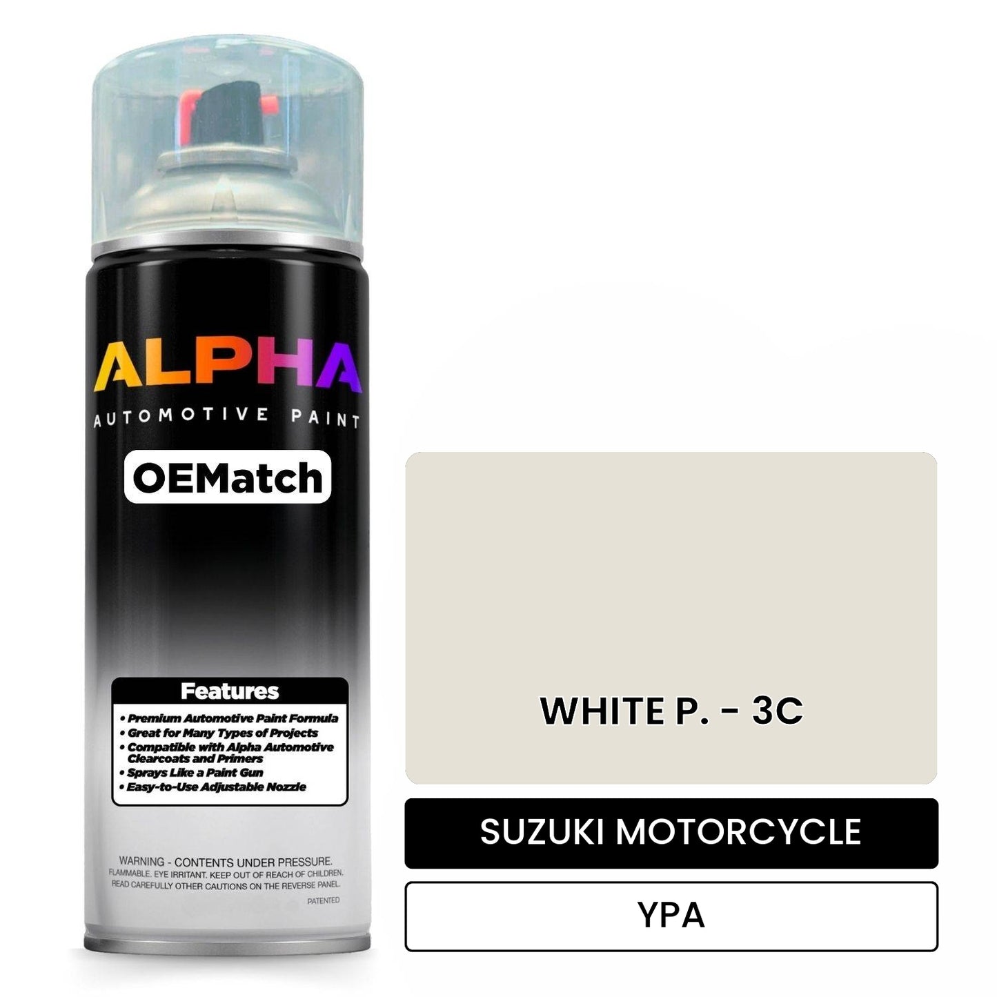 SUZUKI MOTORCYCLE WHITE P. - 3C YPA OEMatch Spraycan