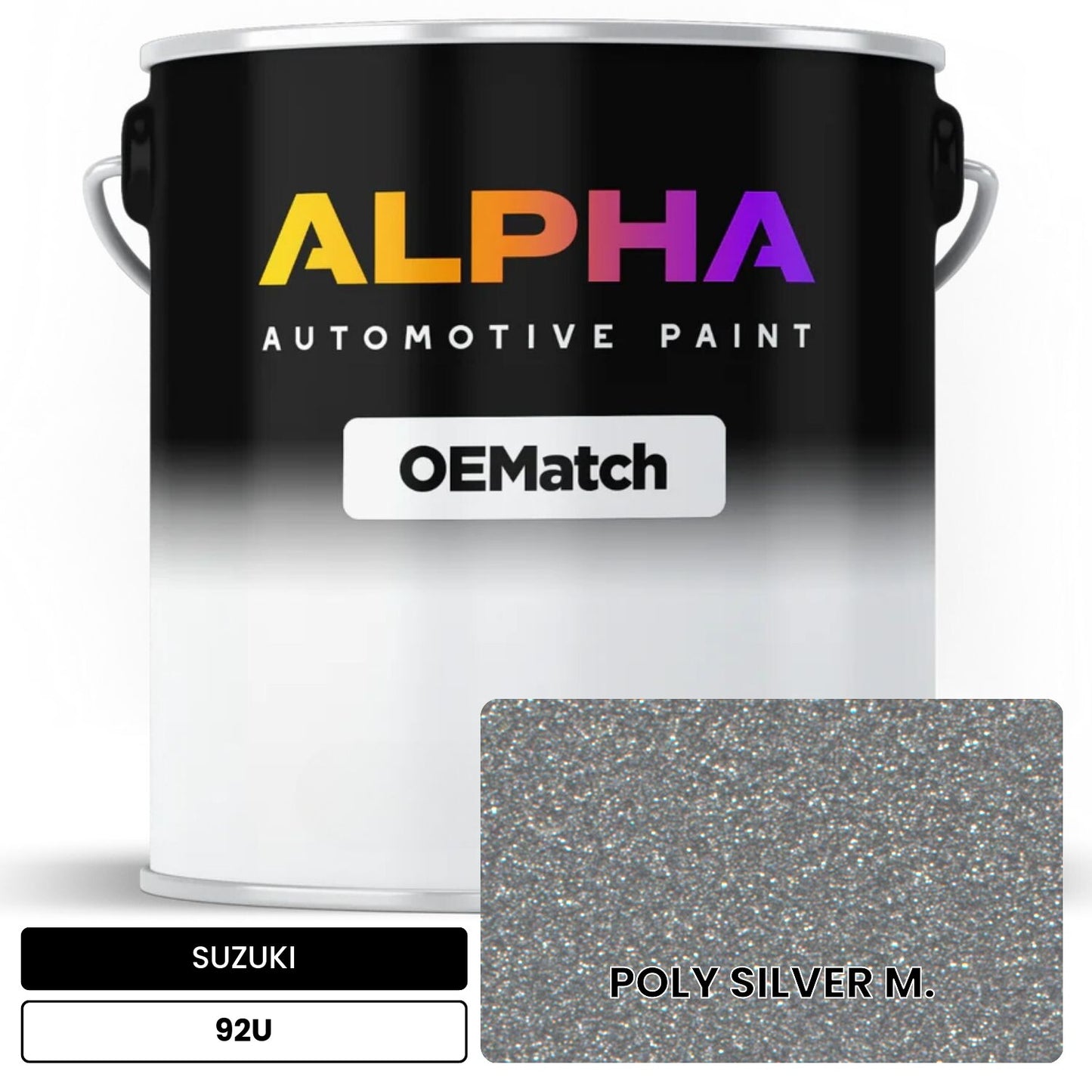 SUZUKI POLY SILVER M. 92U OEMatch Basecoat