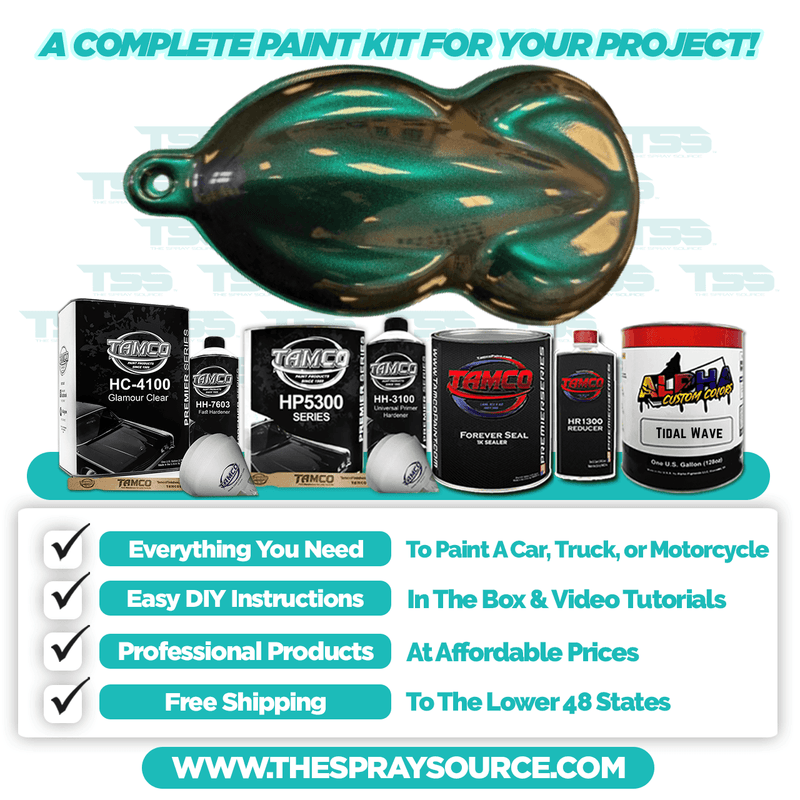 Tidal Wave Extra Large Car Kit (Black Ground Coat) - The Spray Source - Alpha Pigments