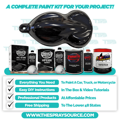 Tinted Blue Car Kit (Black Ground Coat) - The Spray Source - Alpha Pigments