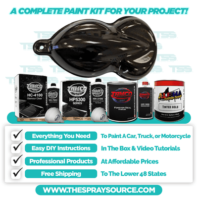 Tinted Gold Car Kit (Black Ground Coat) - The Spray Source - Alpha Pigments