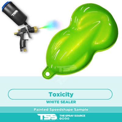 Toxicity Pre-Sprayed Speedshape Paint Sample (White Ground Coat) - The Spray Source - Tamco Paint