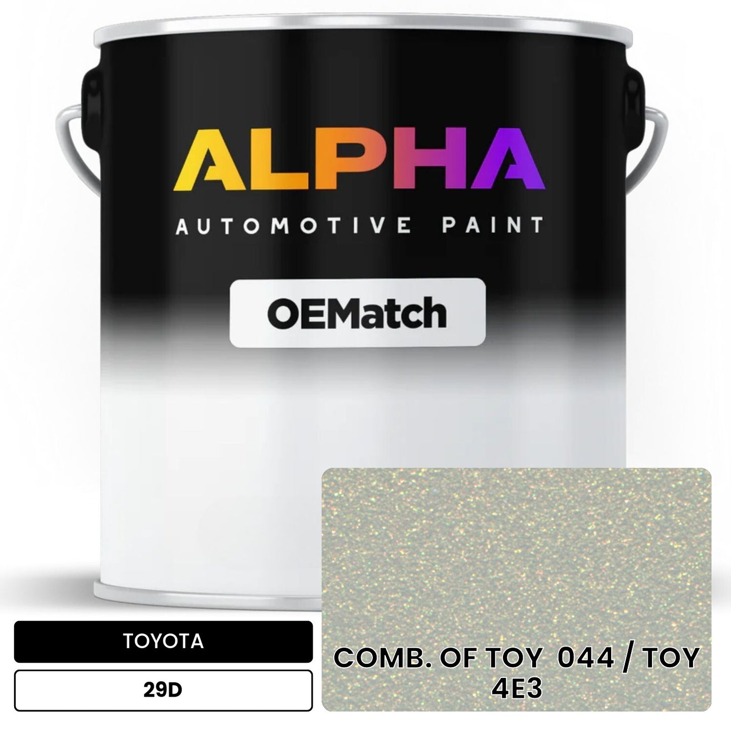 TOYOTA COMB. OF TOY 044 / TOY 4E3 29D OEMatch Basecoat