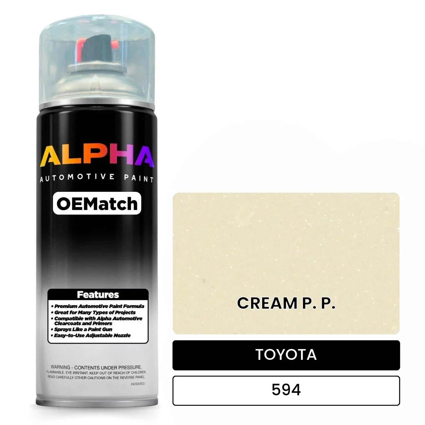 TOYOTA CREAM P. P. 594 OEMatch Spraycan