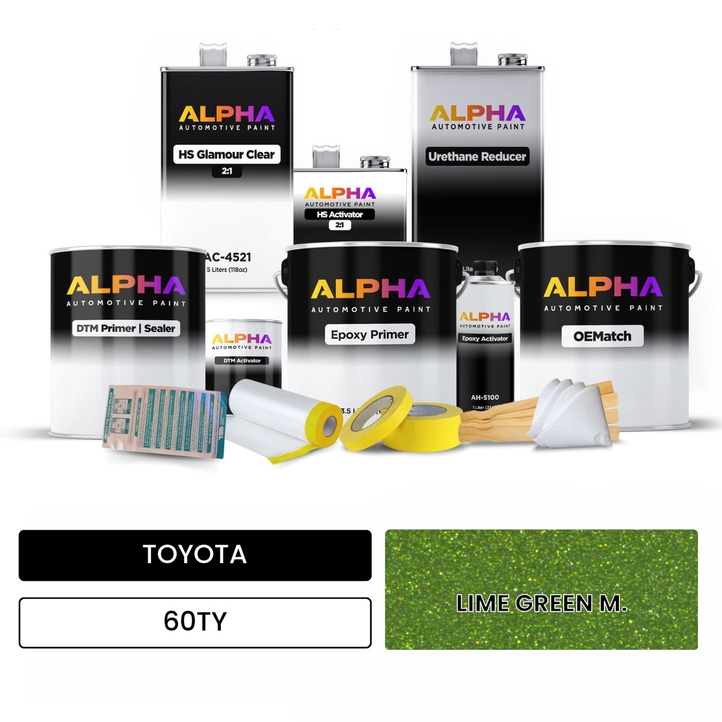 TOYOTA LIME GREEN M. 60TY OEMatch Vehicle Paint Kit