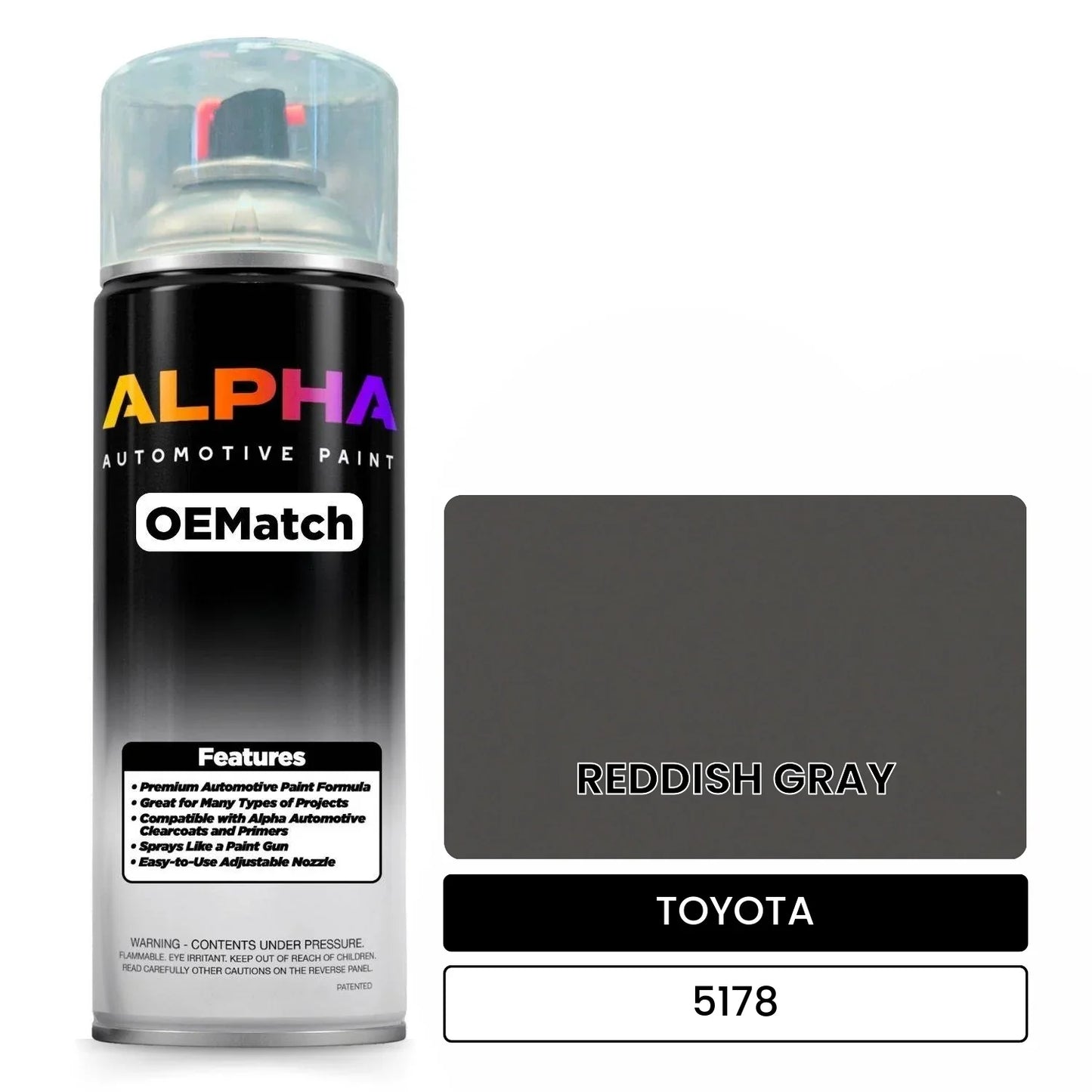 TOYOTA REDDISH GRAY 5178 OEMatch Spraycan
