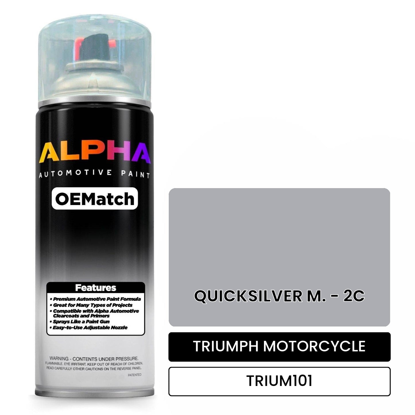 TRIUMPH MOTORCYCLE QUICKSILVER M. - 2C TRIUM101 OEMatch Spraycan