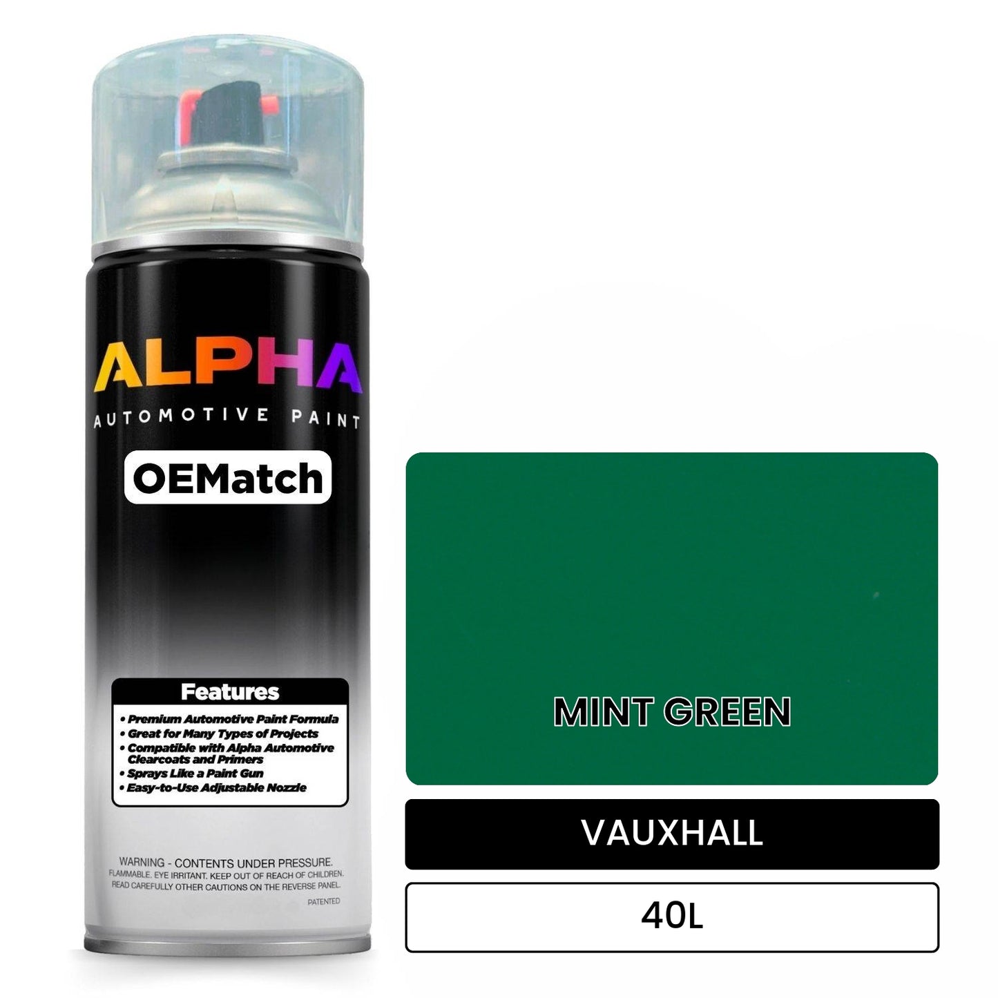 VAUXHALL MINT GREEN 40L OEMatch Spraycan