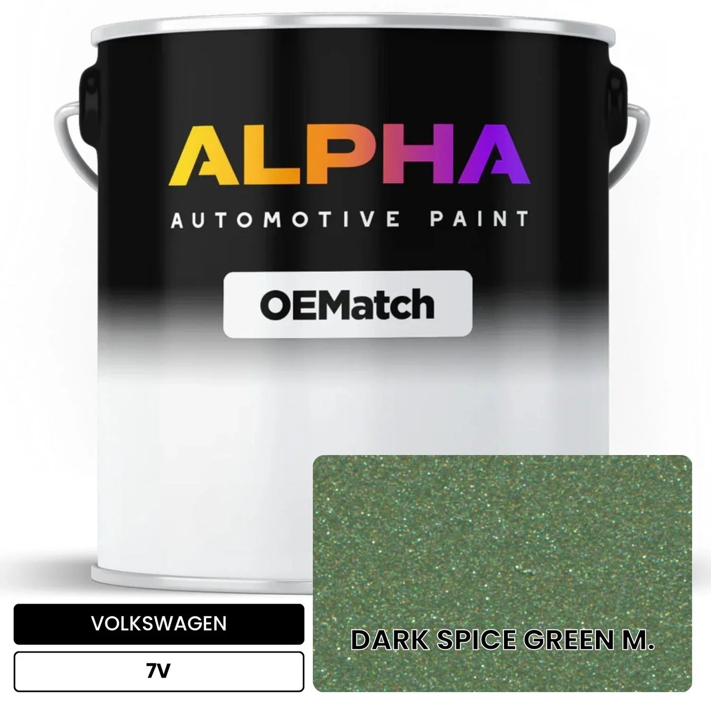 VOLKSWAGEN Dark Spice Green Metallic 7V OEMatch Basecoat
