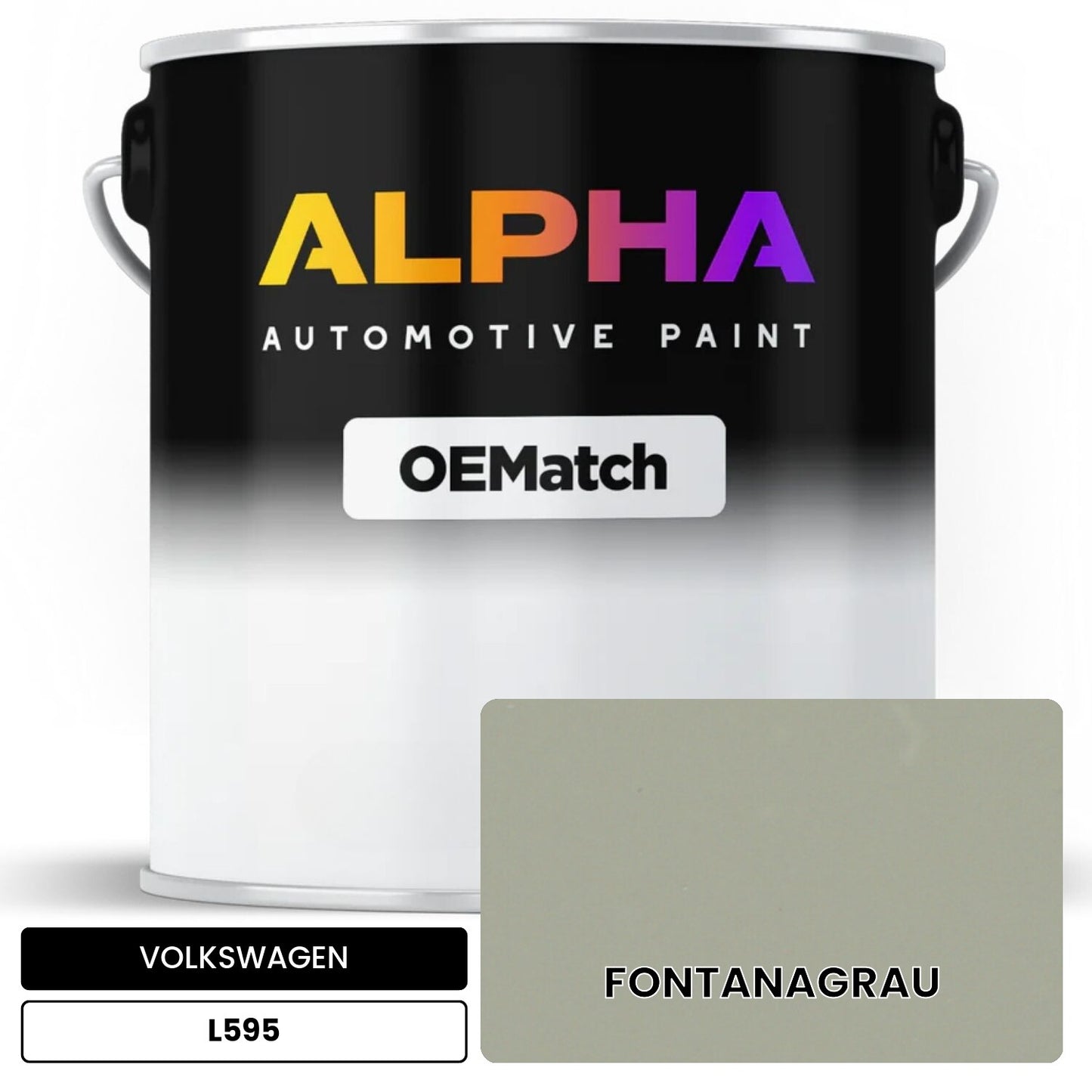 VOLKSWAGEN Fontana Gray L595 OEMatch Basecoat
