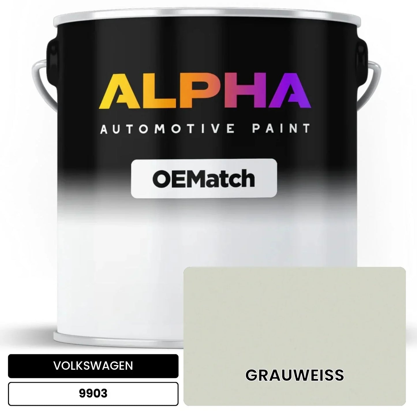 VOLKSWAGEN Gray White 9903 OEMatch Basecoat