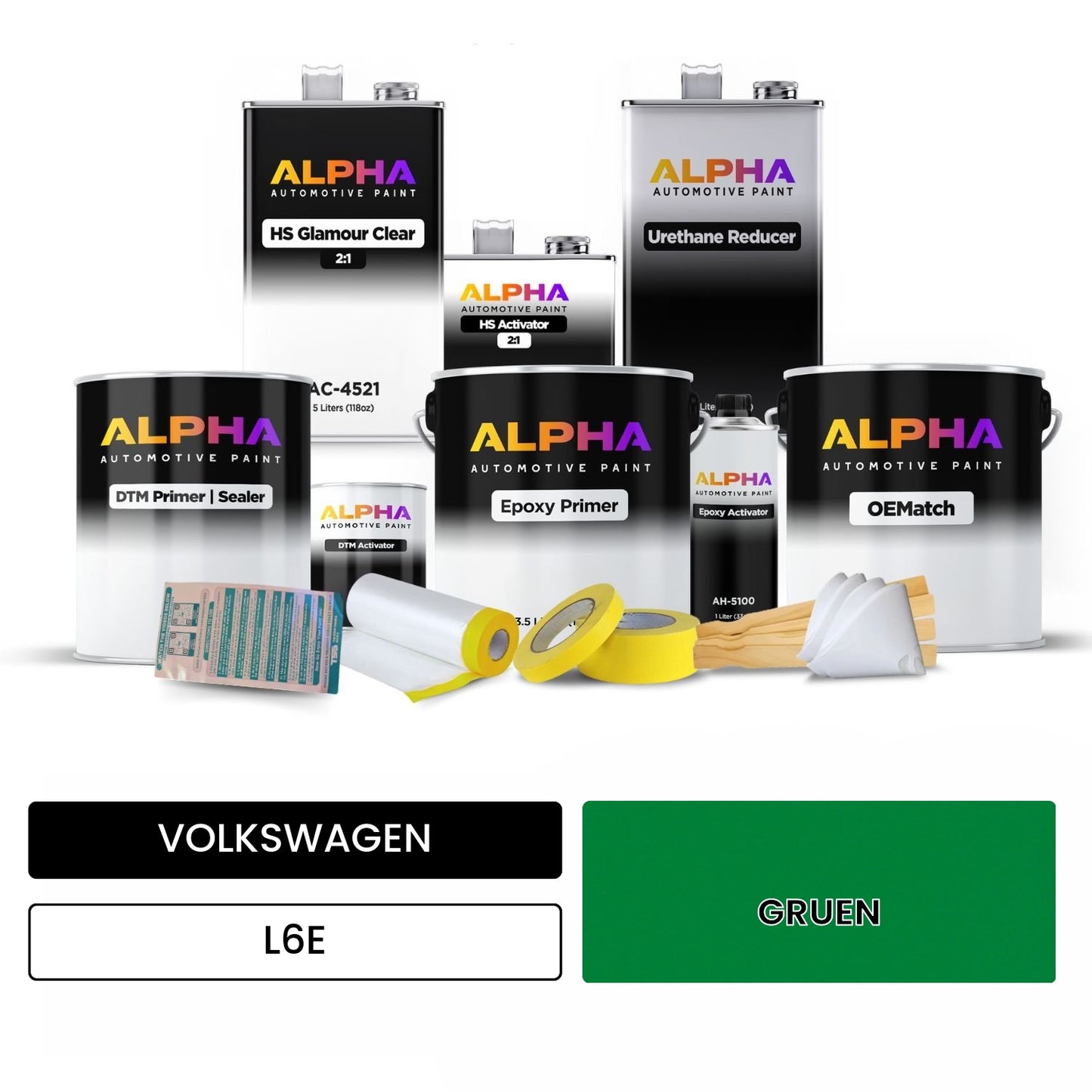 VOLKSWAGEN Green L6E OEMatch Vehicle Paint Kit