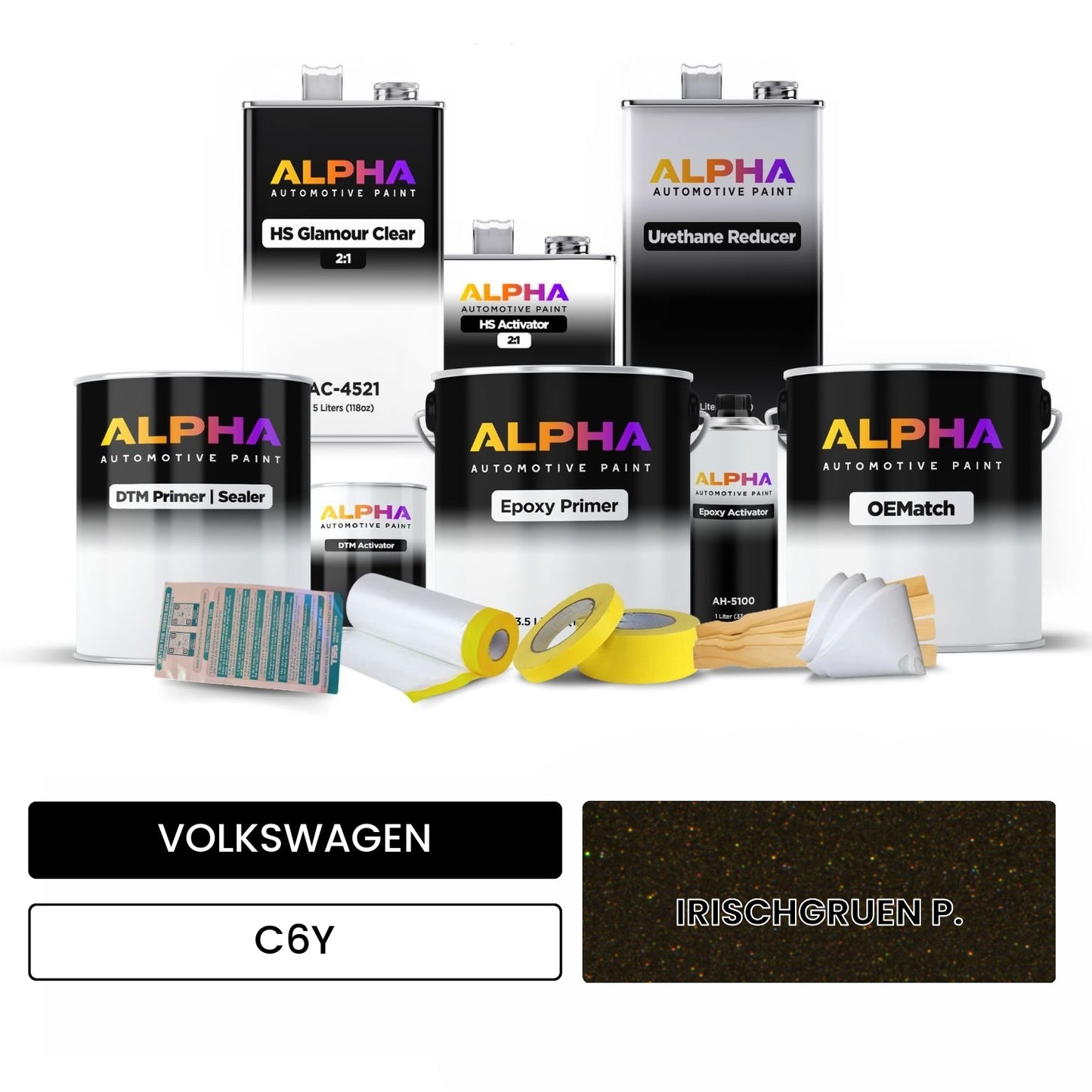 VOLKSWAGEN Irish Green C6Y OEMatch Vehicle Paint Kit
