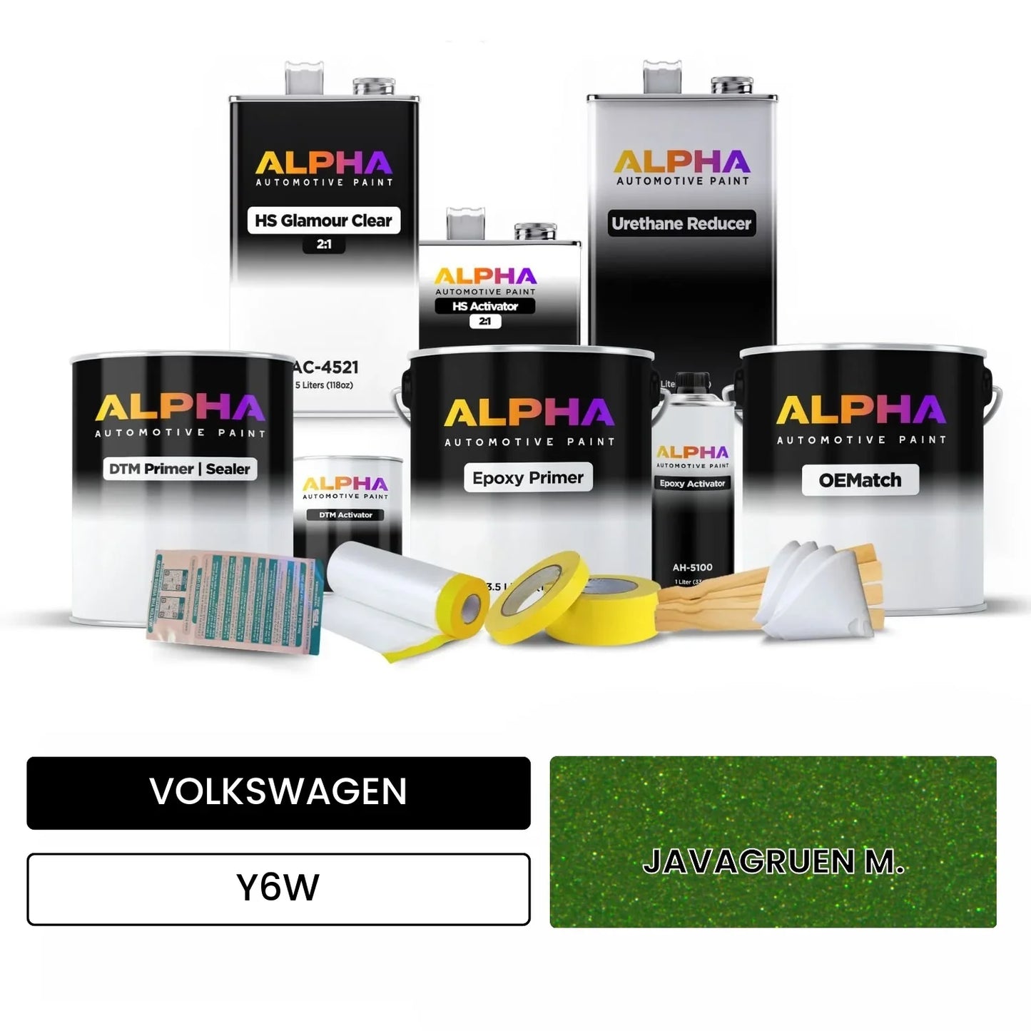 VOLKSWAGEN Java Green Metallic Y6W OEMatch Vehicle Paint Kit
