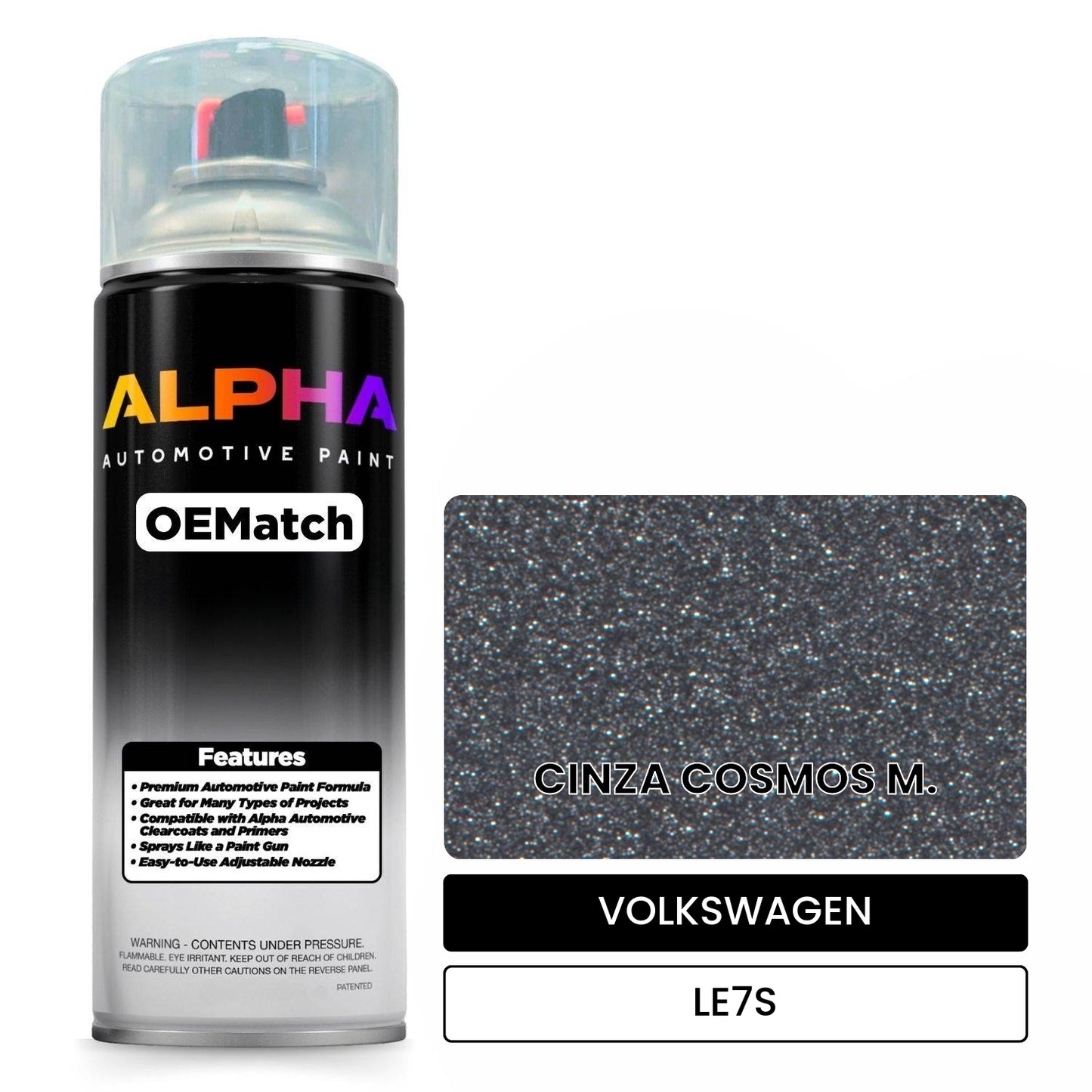 VOLKSWAGEN Cosmos Gray Metallic LE7S OEMatch Spraycan