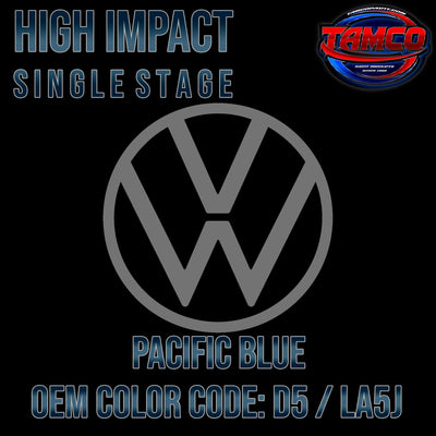 Volkswagen Pacific Blue | D5 / LA5J | 2016-2021 | OEM High Impact Single Stage - The Spray Source - Tamco Paint Manufacturing
