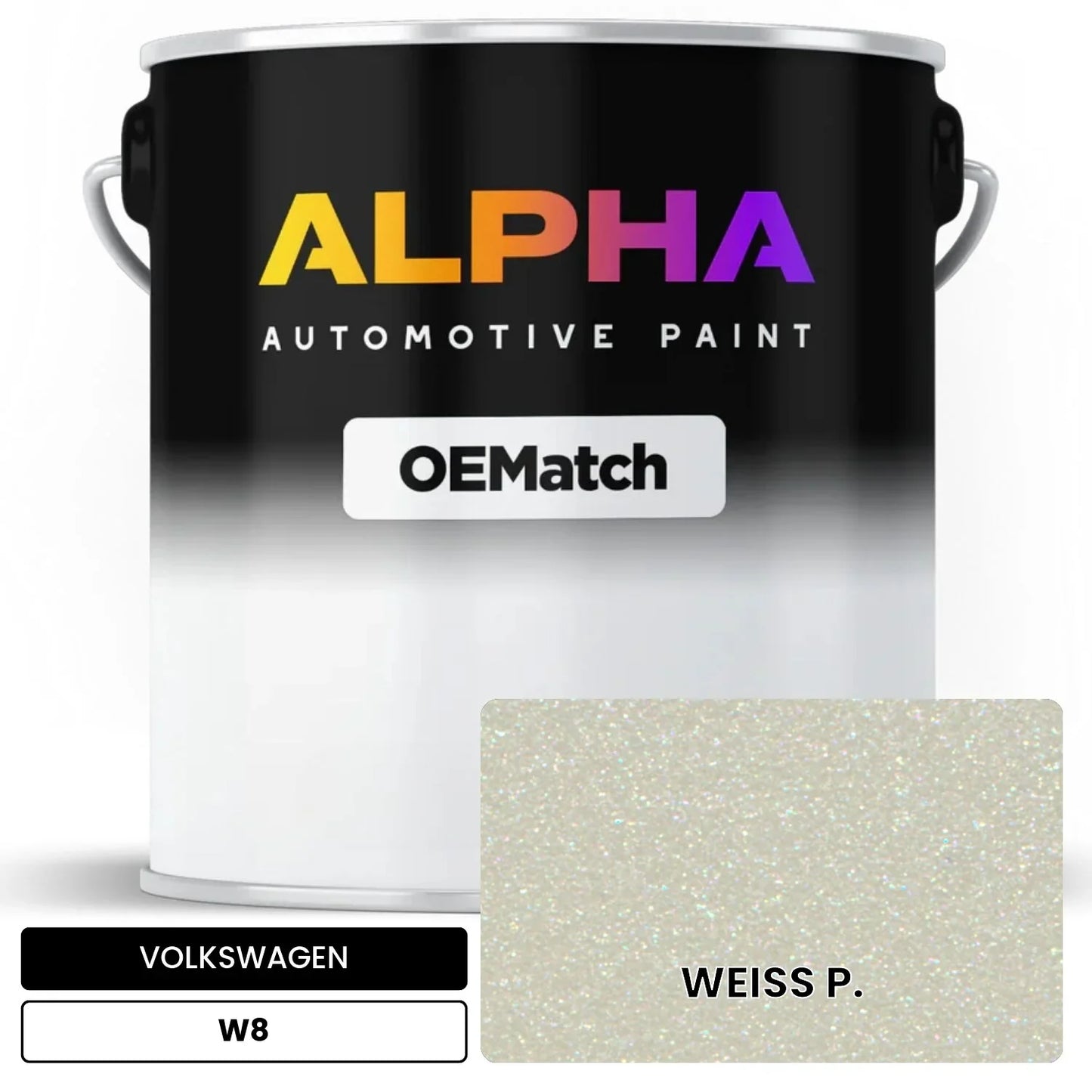 VOLKSWAGEN Pearl White W8 OEMatch Basecoat