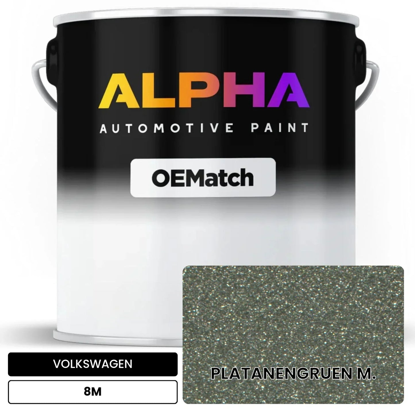 VOLKSWAGEN Platanen Green Metallic 8M OEMatch Basecoat