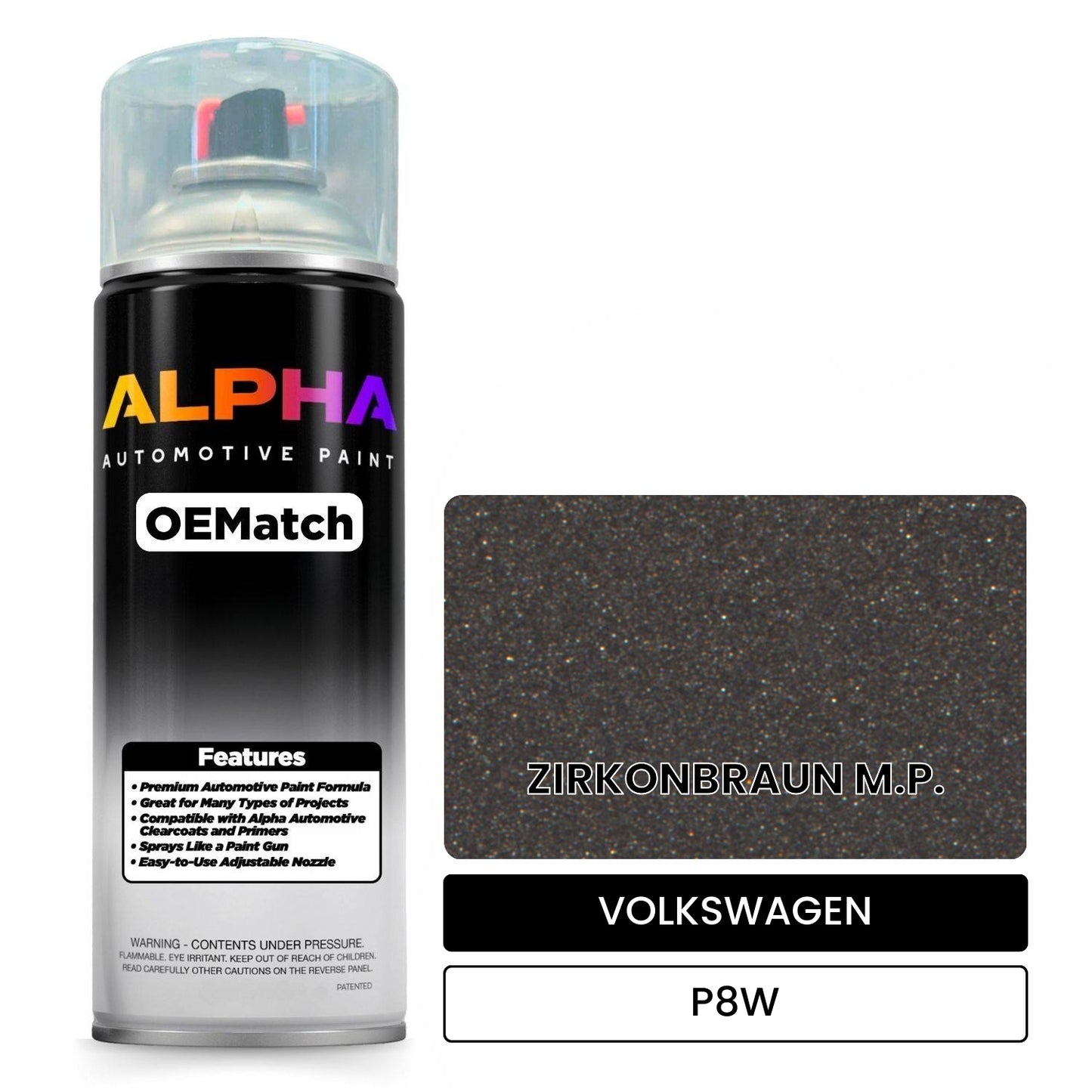 VOLKSWAGEN Zircon Brown Metallic P8W OEMatch Spraycan