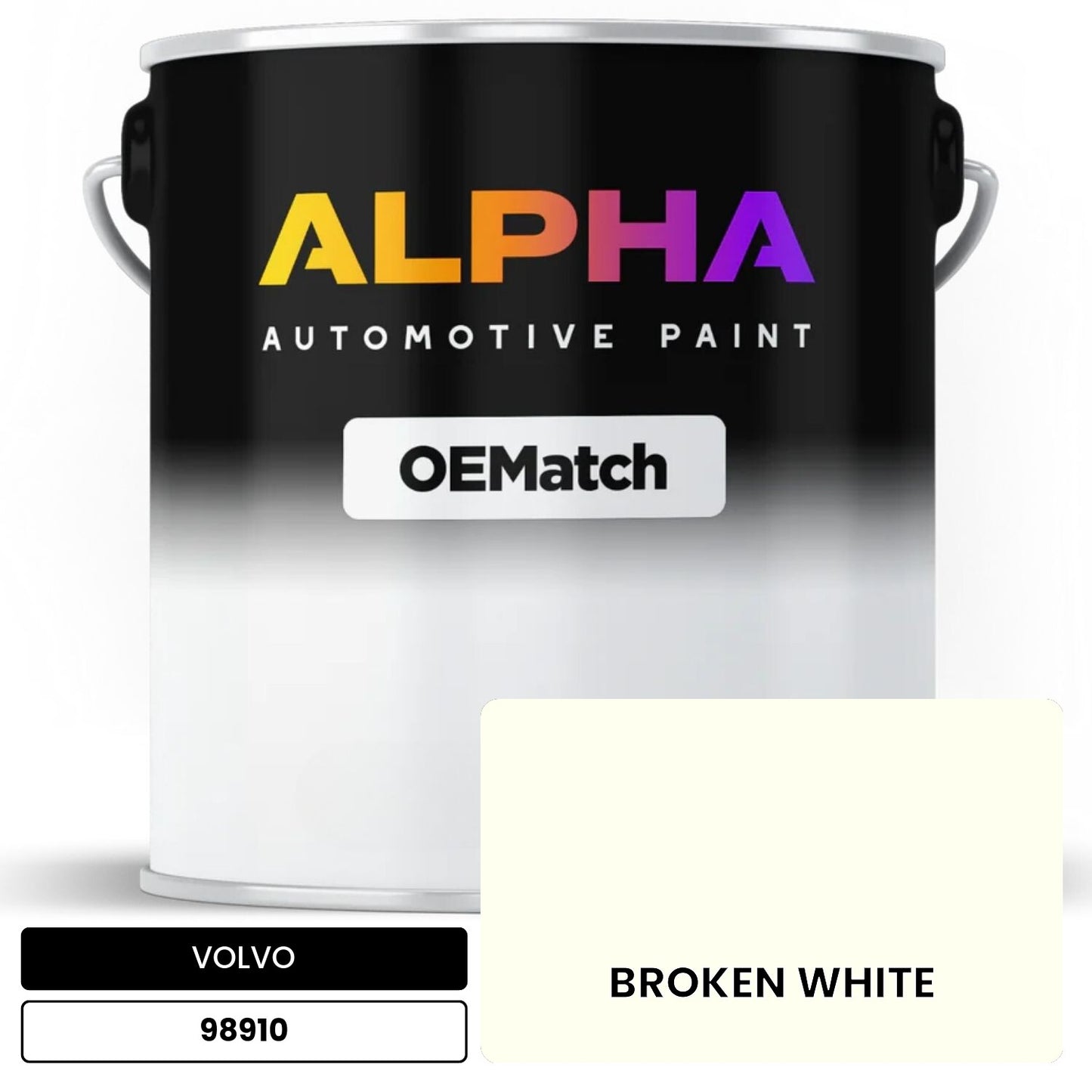 VOLVO BROKEN WHITE 98910 OEMatch Basecoat