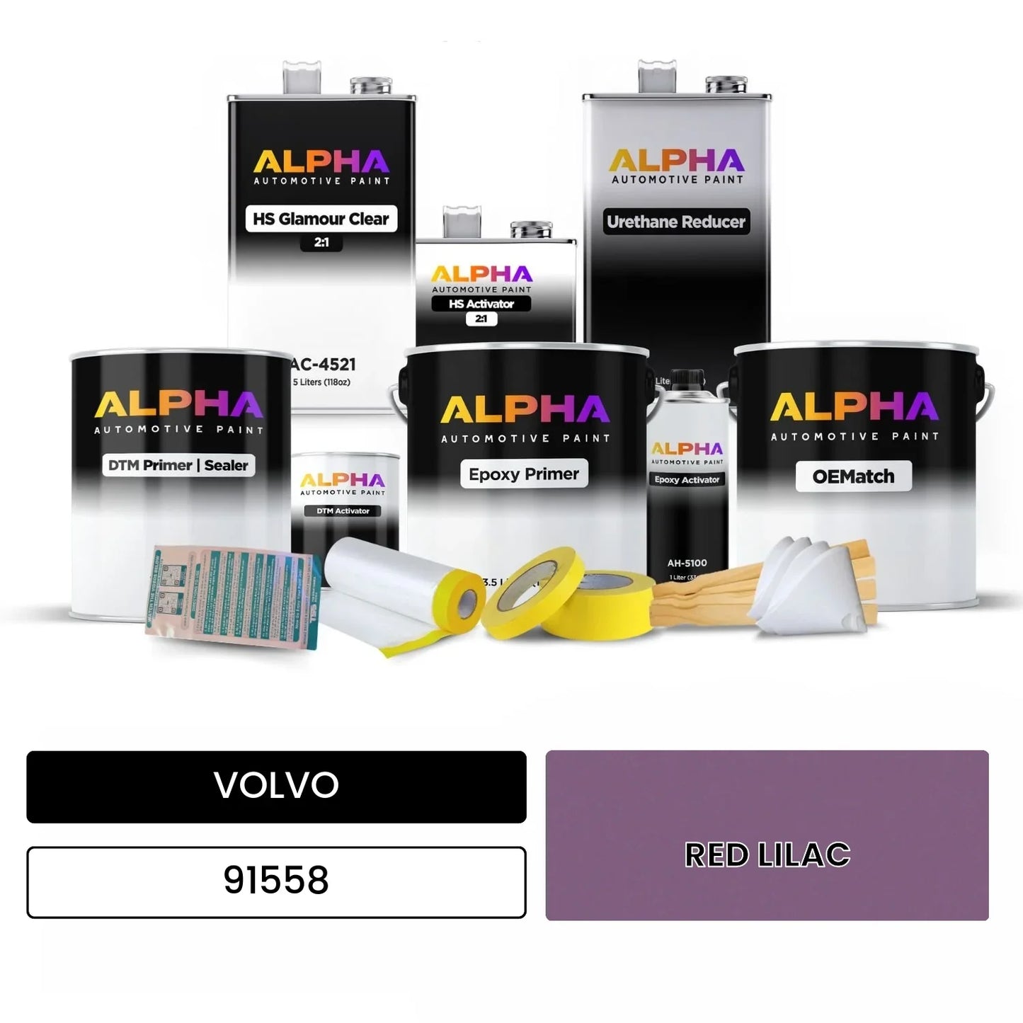 VOLVO RED LILAC 91558 OEMatch Vehicle Paint Kit