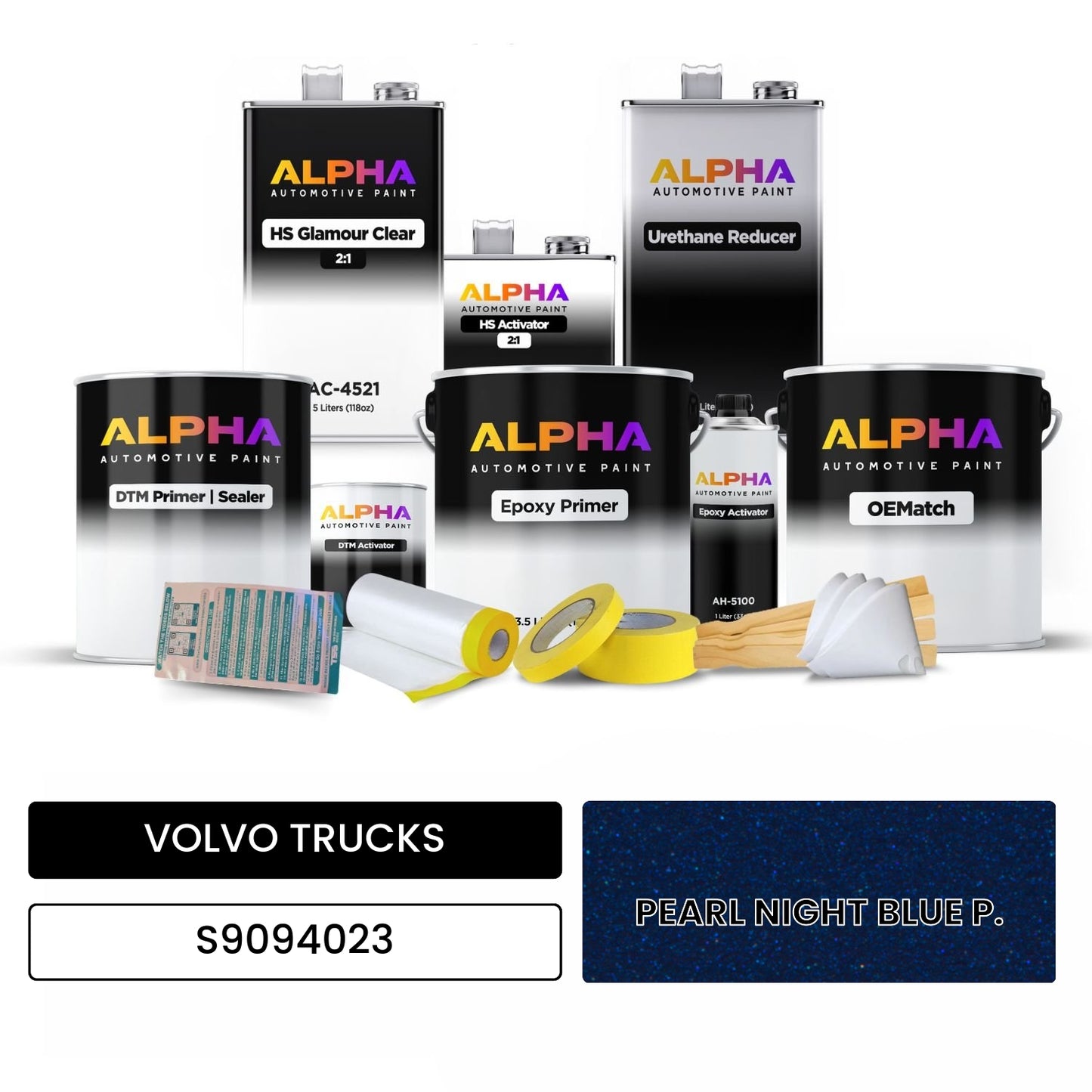 VOLVO TRUCKS PEARL NIGHT BLUE P. S9094023 OEMatch Vehicle Paint Kit
