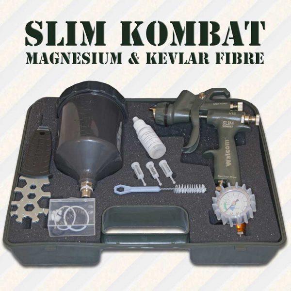 Walcom Slim Kombat HTE Professional Spray Gun with Regulator 1.3