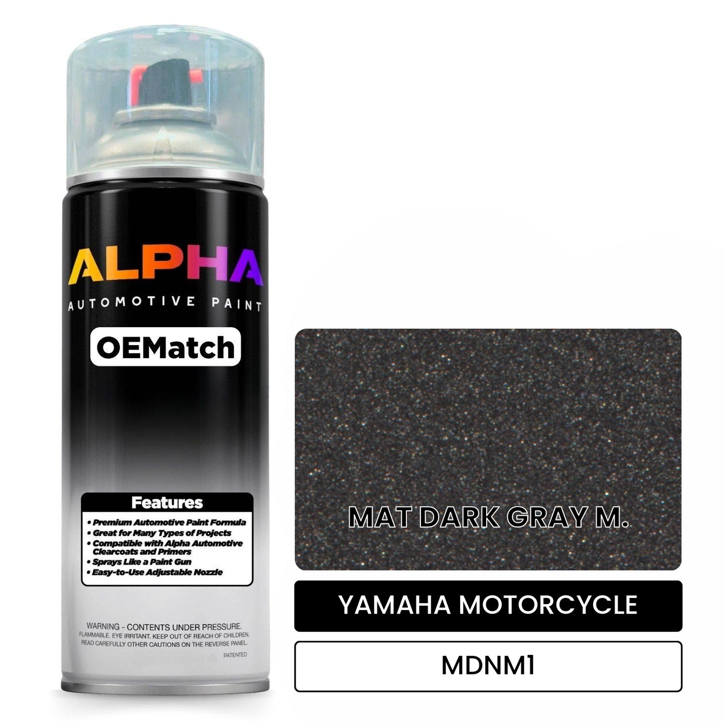 YAMAHA MOTORCYCLE MAT DARK GRAY M. MDNM1 OEMatch Spraycan