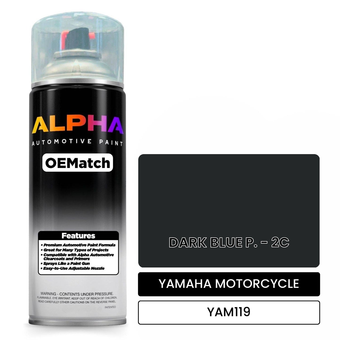 YAMAHA MOTORCYCLE DARK BLUE P. - 2C YAM119 OEMatch Spraycan