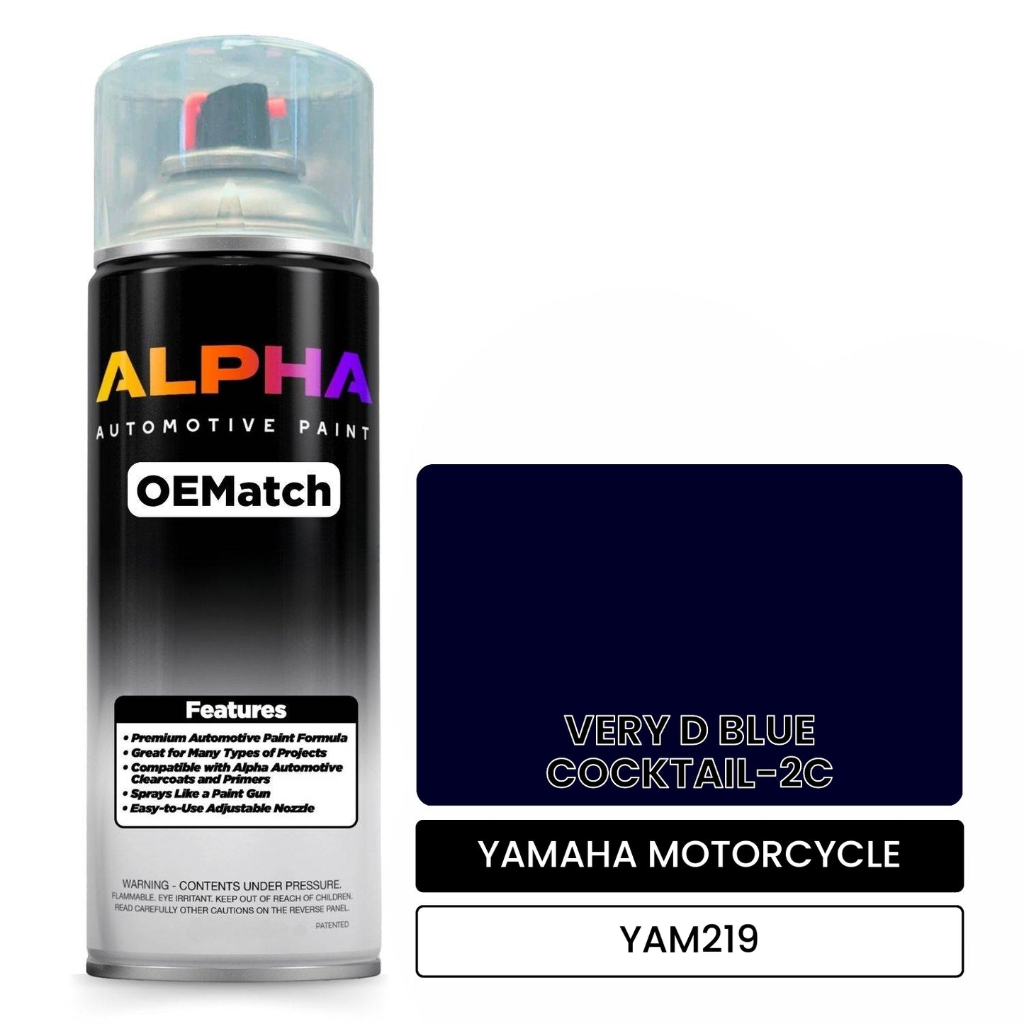 YAMAHA MOTORCYCLE VERY D BLUE COCKTAIL-2C YAM219 OEMatch Spraycan