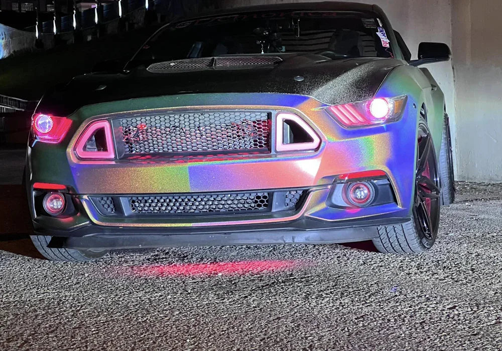 Silver Holographic Dip on a Ford Mustang — Darrel Back Coating: DipYourCar Pigments needed for this look: - Silver Holograp Color Match