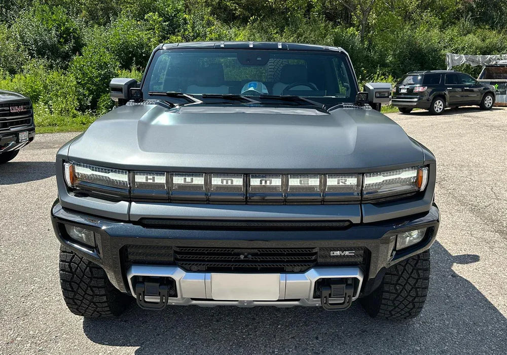OEM Mercedes Designo Magno Selenite Grey Dip on a GMC Hummer EV — DYC Color Match