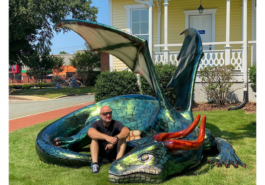 Coastal Colorshift Paint Job: 25 Foot Dragon Sculpture DIY Build Guide