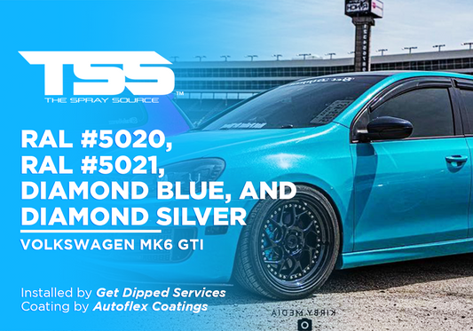 RAL #5020, RAL #5021, DIAMOND BLUE, AND DIAMOND SILVER | AUTOFLEX COATINGS | VOLKSWAGEN MK6 GTI
